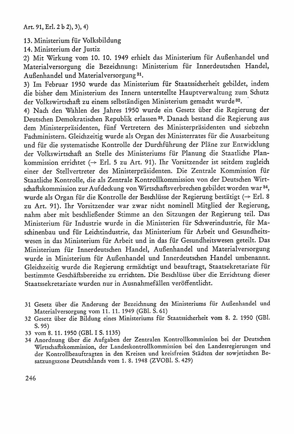 Verfassung der Sowjetischen Besatzungszone (SBZ) Deutschlands [Deutsche Demokratische Republik (DDR)], Text und Kommentar [Bundesrepublik Deutschland (BRD)] 1962, Seite 246 (Verf. SBZ Dtl. DDR Komm. BRD 1962, S. 246)