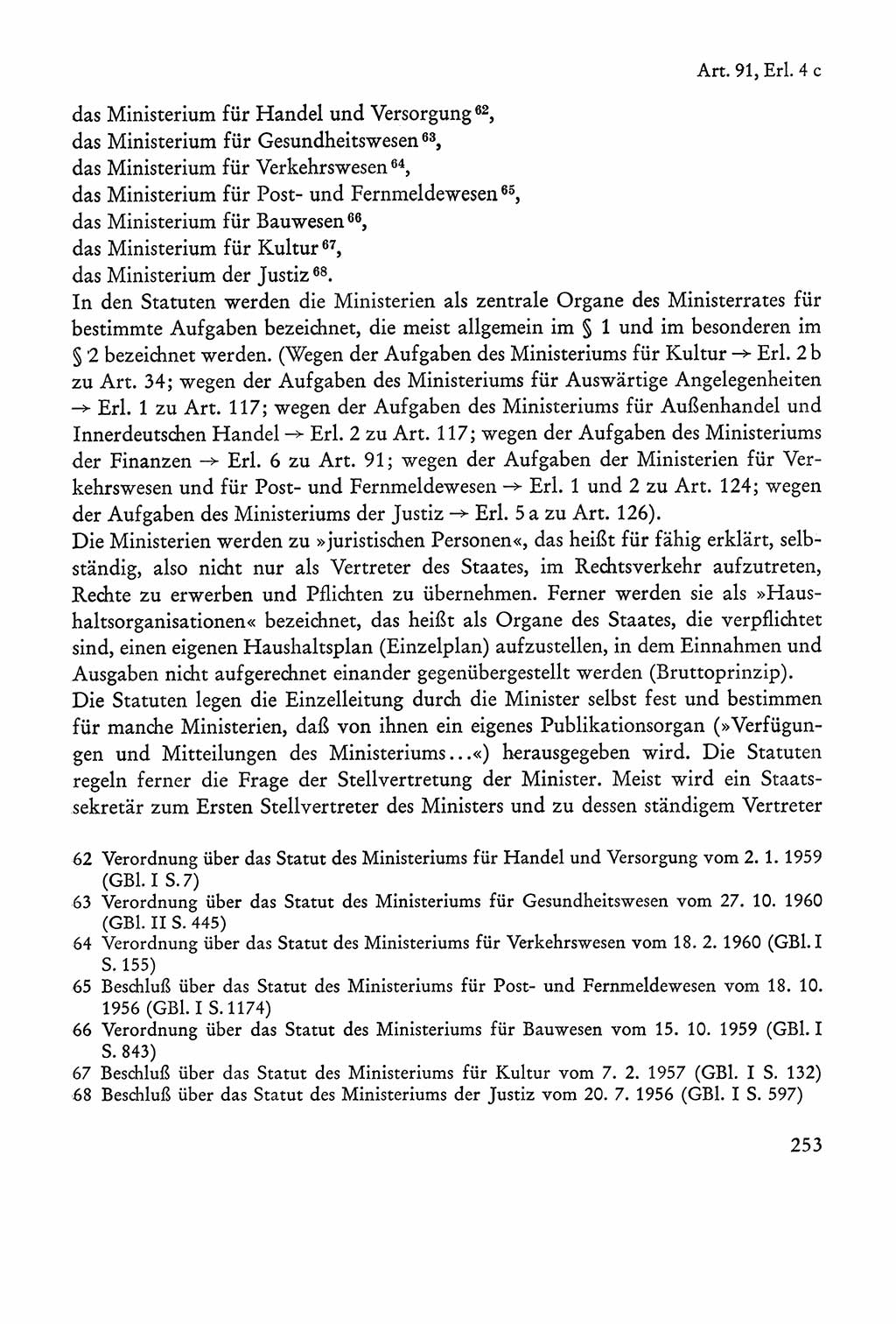 Verfassung der Sowjetischen Besatzungszone (SBZ) Deutschlands [Deutsche Demokratische Republik (DDR)], Text und Kommentar [Bundesrepublik Deutschland (BRD)] 1962, Seite 253 (Verf. SBZ Dtl. DDR Komm. BRD 1962, S. 253)