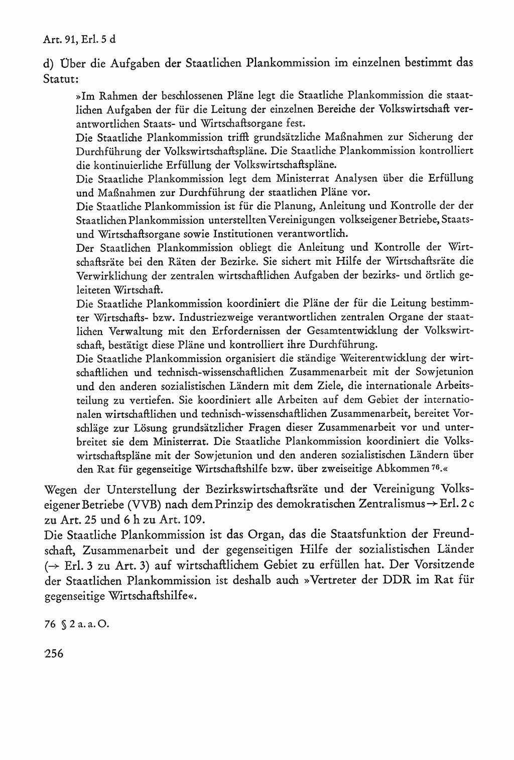 Verfassung der Sowjetischen Besatzungszone (SBZ) Deutschlands [Deutsche Demokratische Republik (DDR)], Text und Kommentar [Bundesrepublik Deutschland (BRD)] 1962, Seite 256 (Verf. SBZ Dtl. DDR Komm. BRD 1962, S. 256)