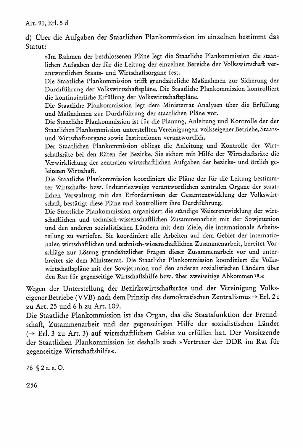 Verfassung der Sowjetischen Besatzungszone (SBZ) Deutschlands [Deutsche Demokratische Republik (DDR)], Text und Kommentar [Bundesrepublik Deutschland (BRD)] 1962, Seite 256 (Verf. SBZ Dtl. DDR Komm. BRD 1962, S. 256)