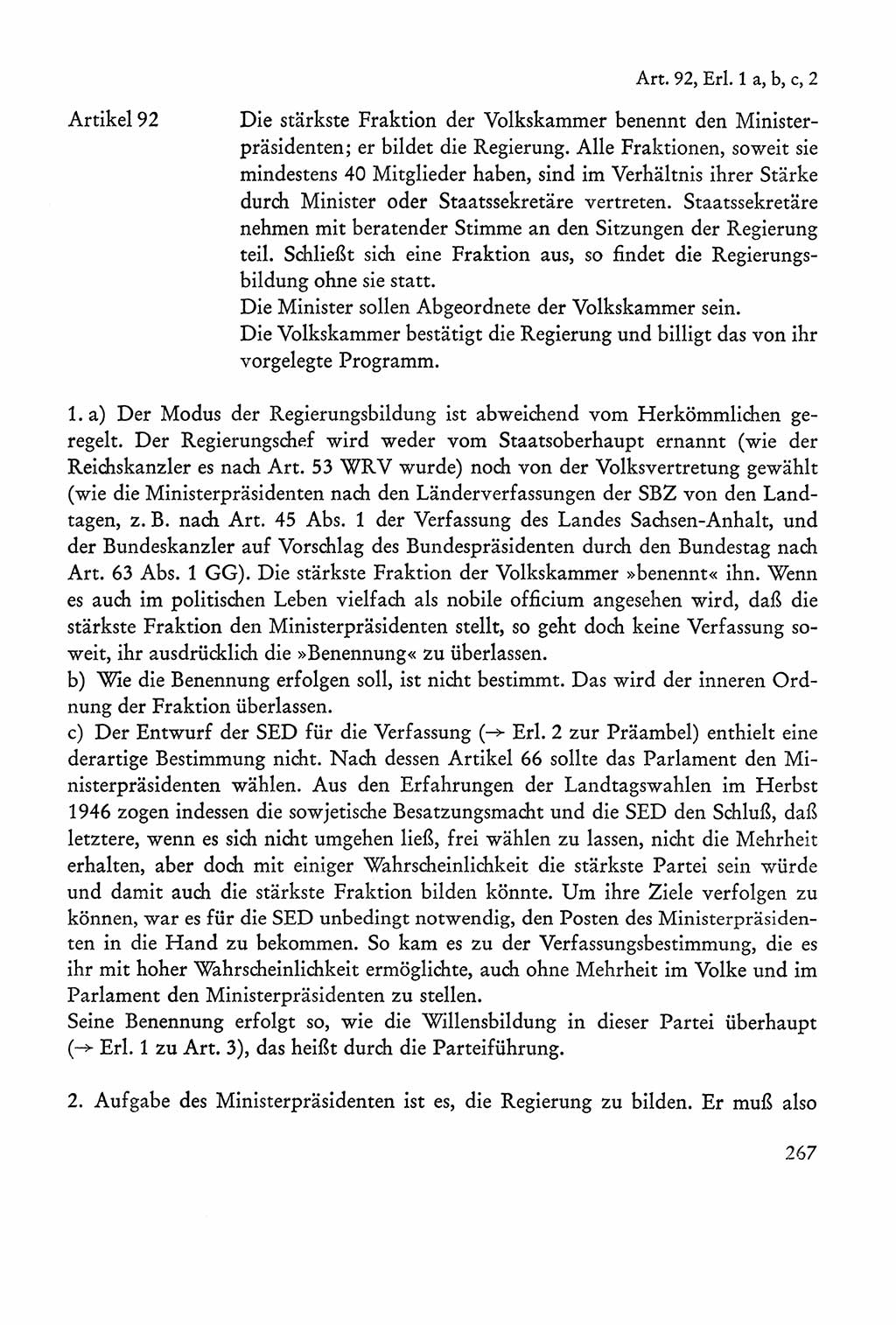 Verfassung der Sowjetischen Besatzungszone (SBZ) Deutschlands [Deutsche Demokratische Republik (DDR)], Text und Kommentar [Bundesrepublik Deutschland (BRD)] 1962, Seite 267 (Verf. SBZ Dtl. DDR Komm. BRD 1962, S. 267)