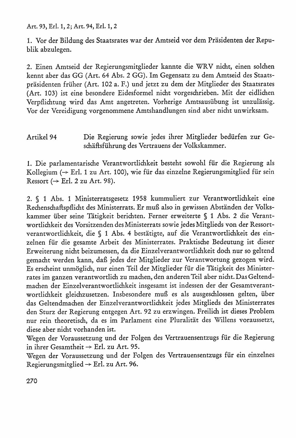 Verfassung der Sowjetischen Besatzungszone (SBZ) Deutschlands [Deutsche Demokratische Republik (DDR)], Text und Kommentar [Bundesrepublik Deutschland (BRD)] 1962, Seite 270 (Verf. SBZ Dtl. DDR Komm. BRD 1962, S. 270)