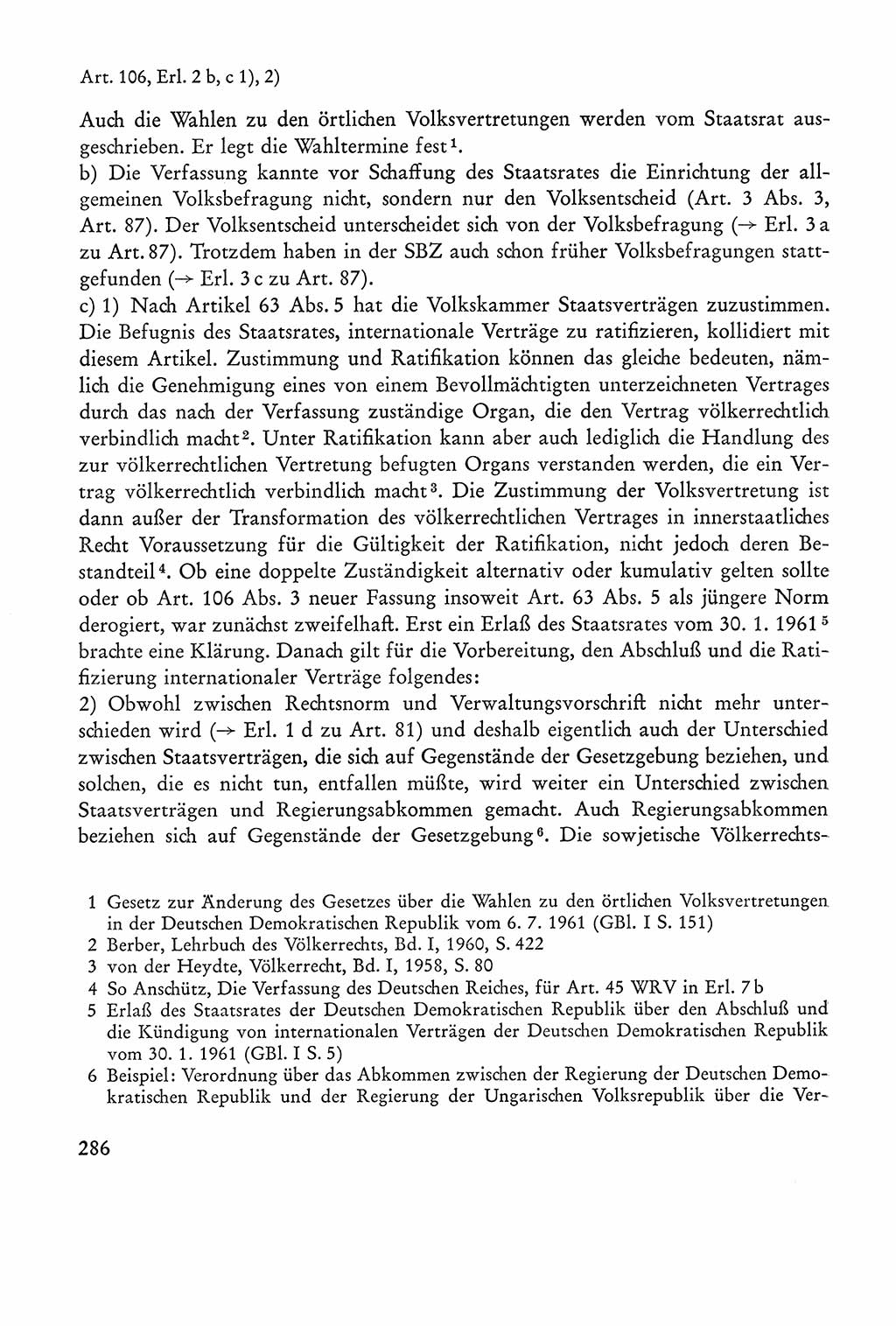 Verfassung der Sowjetischen Besatzungszone (SBZ) Deutschlands [Deutsche Demokratische Republik (DDR)], Text und Kommentar [Bundesrepublik Deutschland (BRD)] 1962, Seite 286 (Verf. SBZ Dtl. DDR Komm. BRD 1962, S. 286)