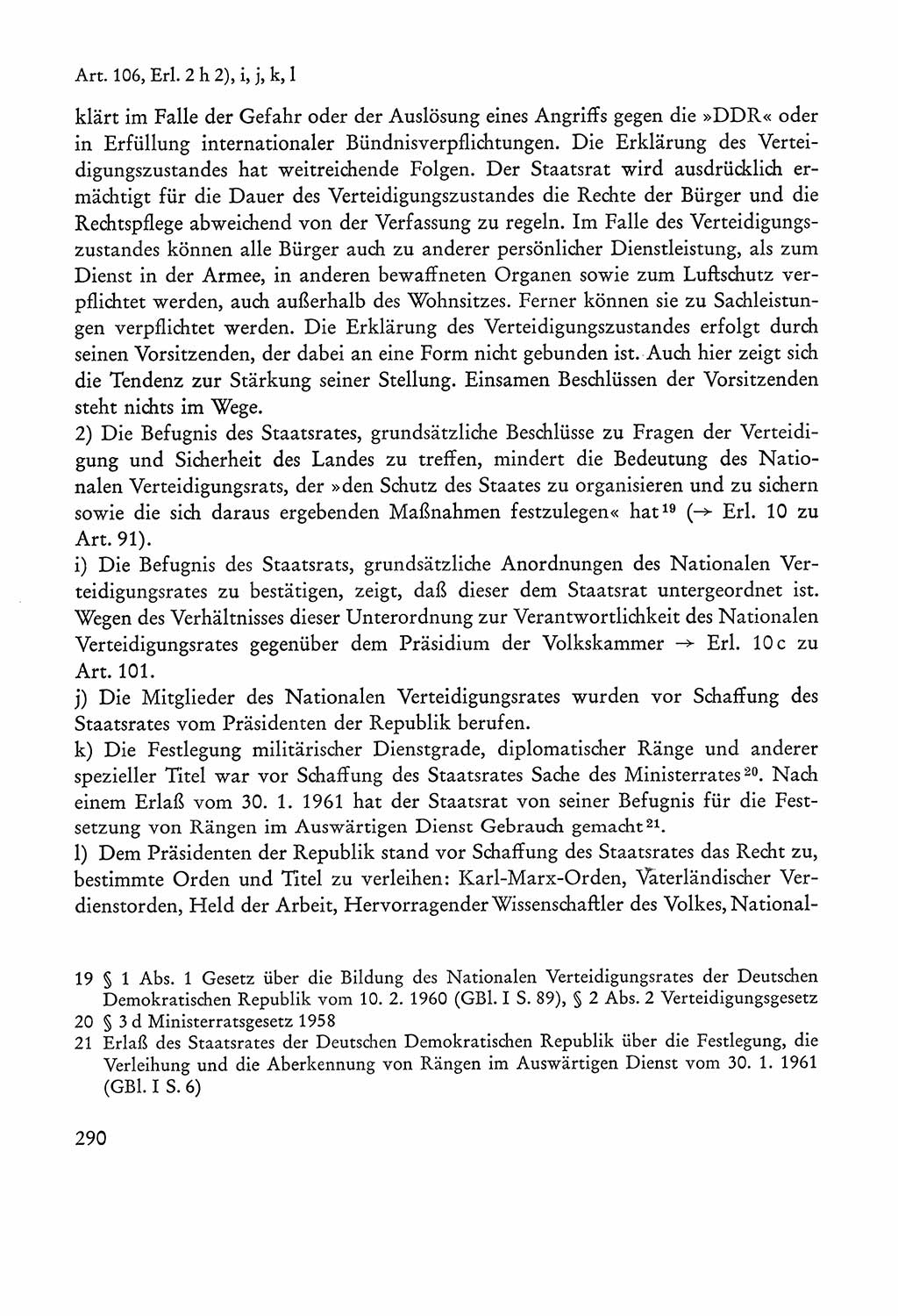 Verfassung der Sowjetischen Besatzungszone (SBZ) Deutschlands [Deutsche Demokratische Republik (DDR)], Text und Kommentar [Bundesrepublik Deutschland (BRD)] 1962, Seite 290 (Verf. SBZ Dtl. DDR Komm. BRD 1962, S. 290)