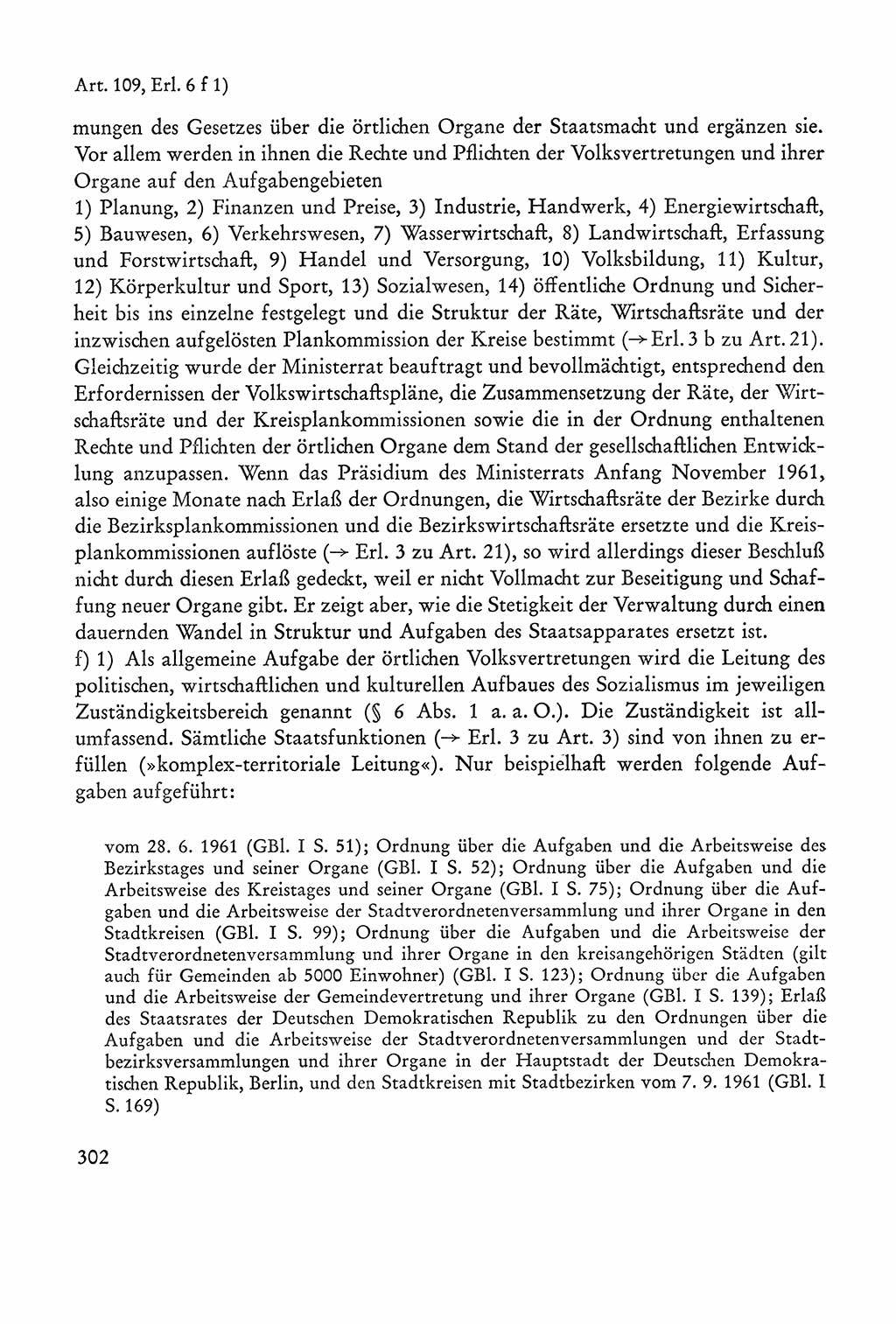 Verfassung der Sowjetischen Besatzungszone (SBZ) Deutschlands [Deutsche Demokratische Republik (DDR)], Text und Kommentar [Bundesrepublik Deutschland (BRD)] 1962, Seite 302 (Verf. SBZ Dtl. DDR Komm. BRD 1962, S. 302)