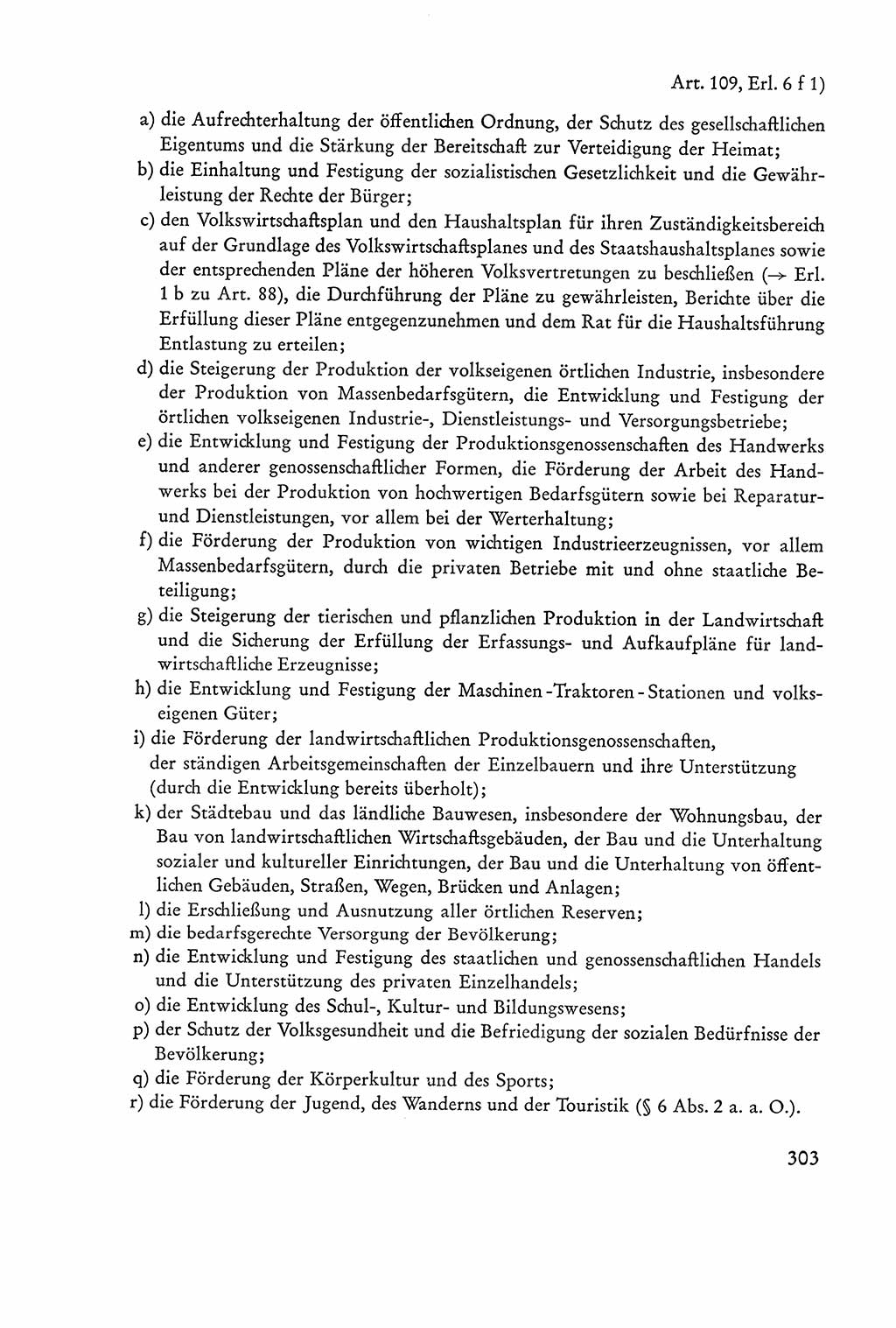 Verfassung der Sowjetischen Besatzungszone (SBZ) Deutschlands [Deutsche Demokratische Republik (DDR)], Text und Kommentar [Bundesrepublik Deutschland (BRD)] 1962, Seite 303 (Verf. SBZ Dtl. DDR Komm. BRD 1962, S. 303)