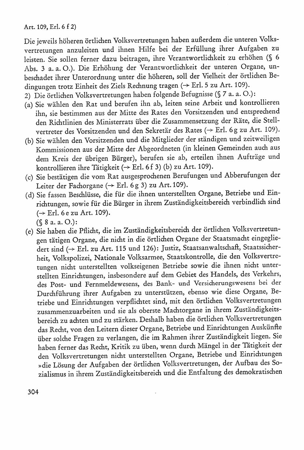 Verfassung der Sowjetischen Besatzungszone (SBZ) Deutschlands [Deutsche Demokratische Republik (DDR)], Text und Kommentar [Bundesrepublik Deutschland (BRD)] 1962, Seite 304 (Verf. SBZ Dtl. DDR Komm. BRD 1962, S. 304)