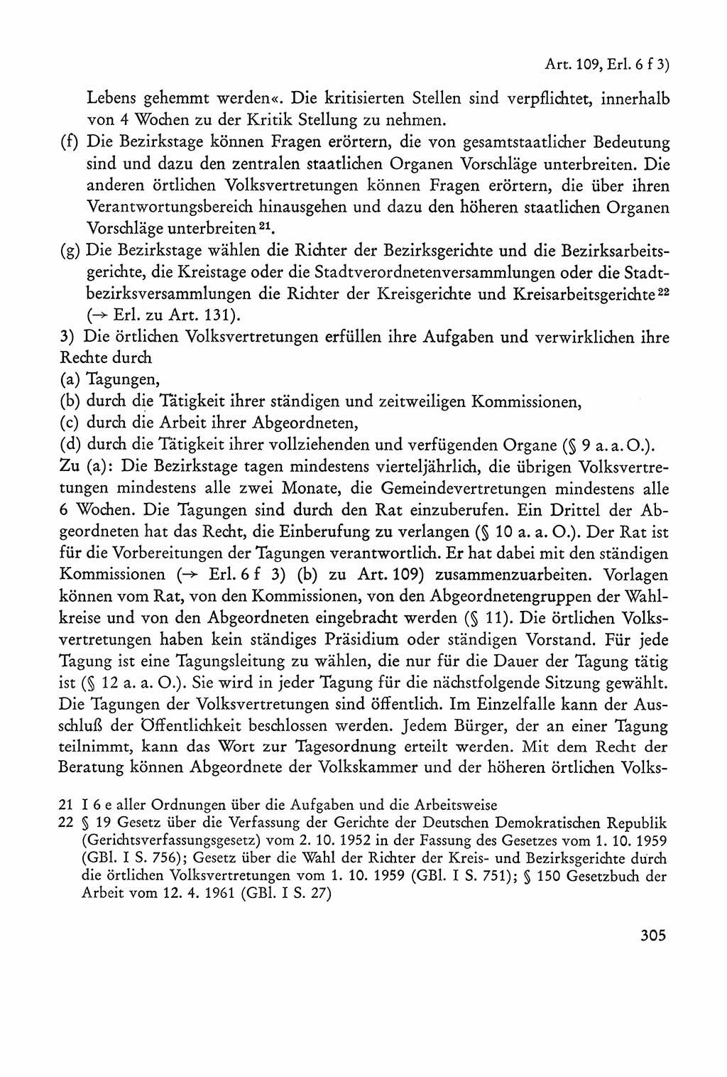 Verfassung der Sowjetischen Besatzungszone (SBZ) Deutschlands [Deutsche Demokratische Republik (DDR)], Text und Kommentar [Bundesrepublik Deutschland (BRD)] 1962, Seite 305 (Verf. SBZ Dtl. DDR Komm. BRD 1962, S. 305)