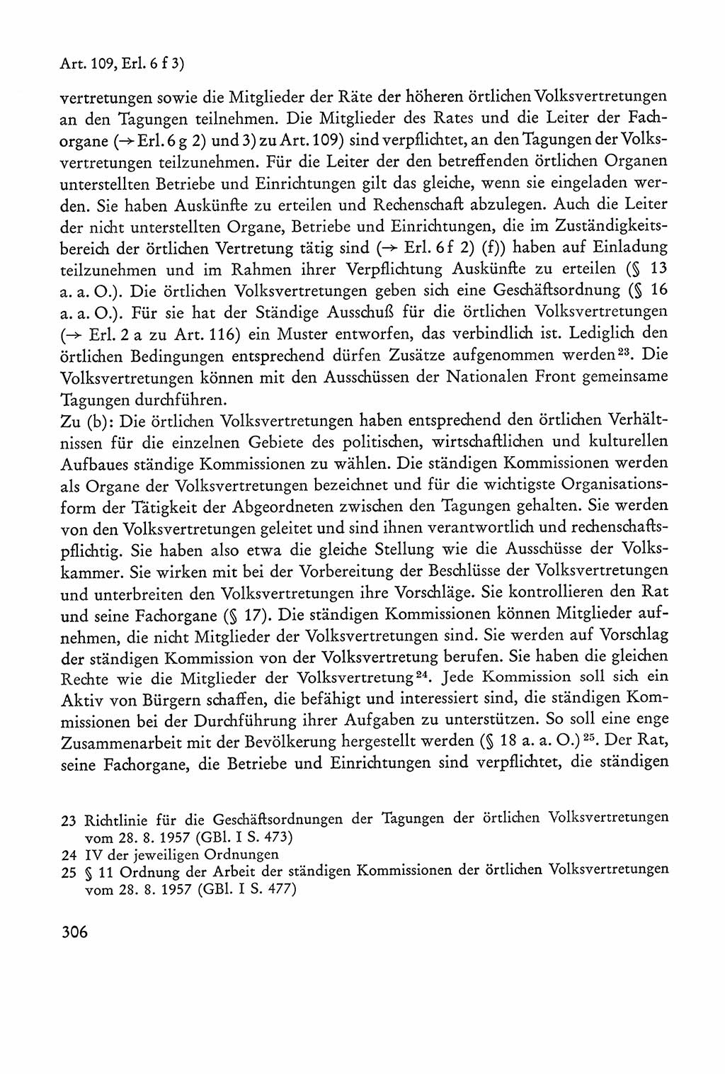 Verfassung der Sowjetischen Besatzungszone (SBZ) Deutschlands [Deutsche Demokratische Republik (DDR)], Text und Kommentar [Bundesrepublik Deutschland (BRD)] 1962, Seite 306 (Verf. SBZ Dtl. DDR Komm. BRD 1962, S. 306)