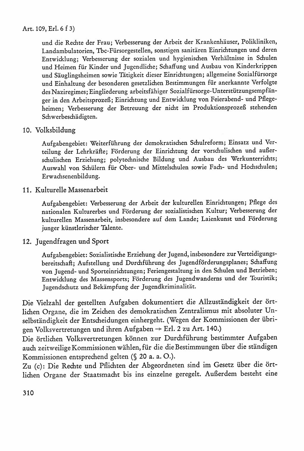 Verfassung der Sowjetischen Besatzungszone (SBZ) Deutschlands [Deutsche Demokratische Republik (DDR)], Text und Kommentar [Bundesrepublik Deutschland (BRD)] 1962, Seite 310 (Verf. SBZ Dtl. DDR Komm. BRD 1962, S. 310)