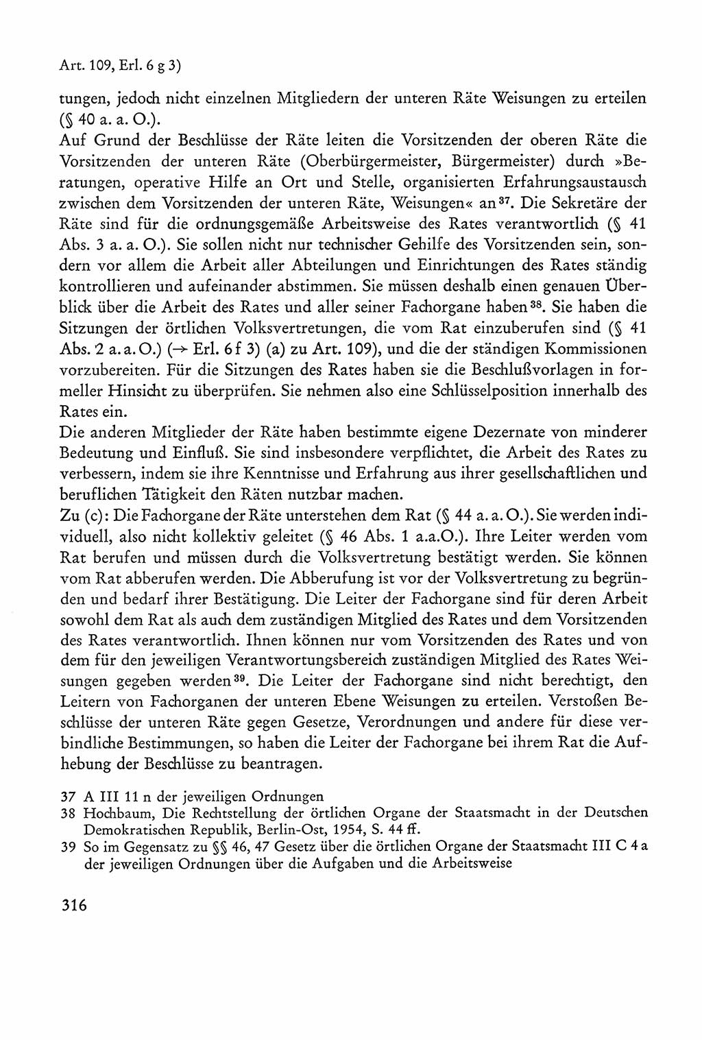 Verfassung der Sowjetischen Besatzungszone (SBZ) Deutschlands [Deutsche Demokratische Republik (DDR)], Text und Kommentar [Bundesrepublik Deutschland (BRD)] 1962, Seite 316 (Verf. SBZ Dtl. DDR Komm. BRD 1962, S. 316)