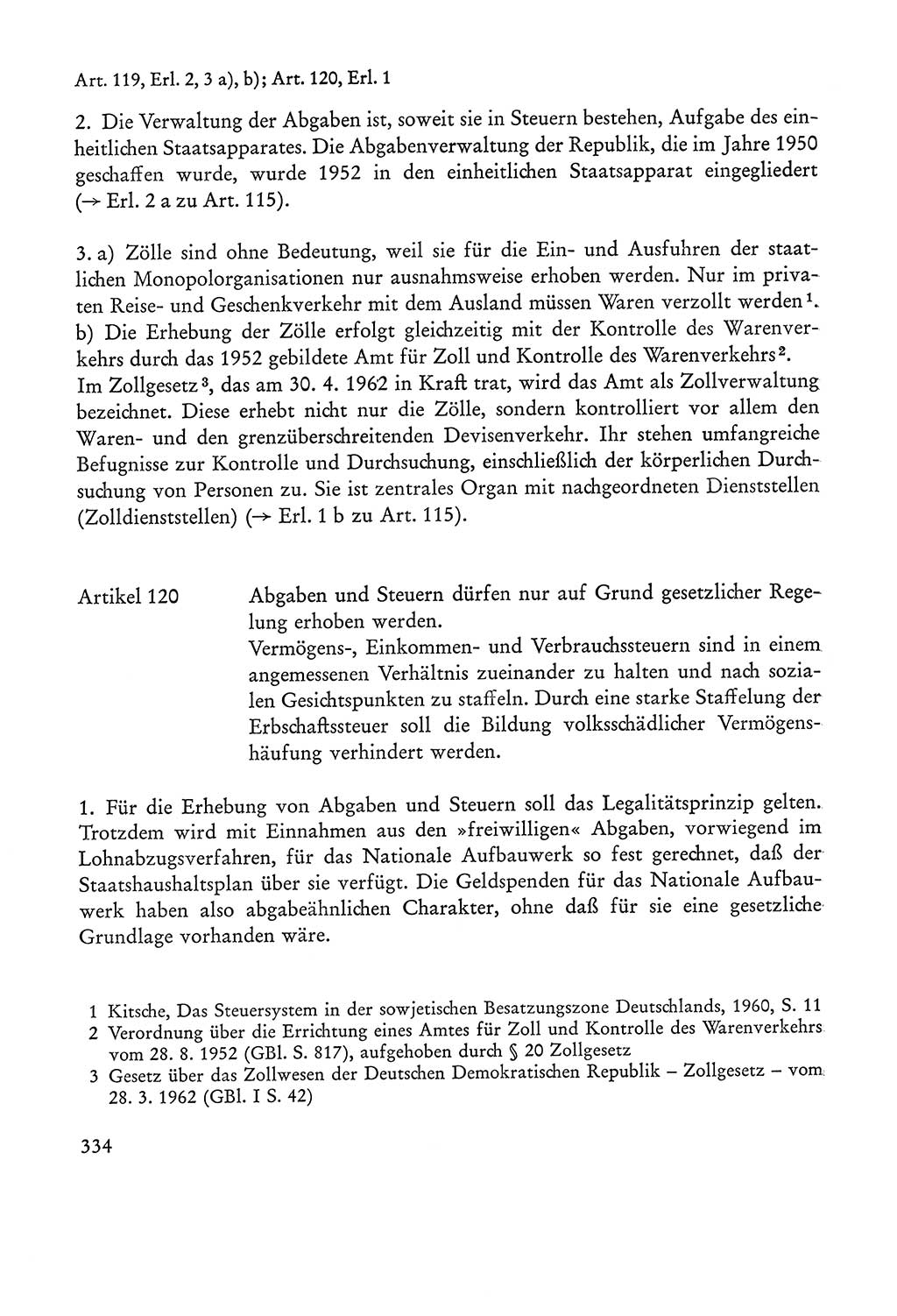 Verfassung der Sowjetischen Besatzungszone (SBZ) Deutschlands [Deutsche Demokratische Republik (DDR)], Text und Kommentar [Bundesrepublik Deutschland (BRD)] 1962, Seite 334 (Verf. SBZ Dtl. DDR Komm. BRD 1962, S. 334)