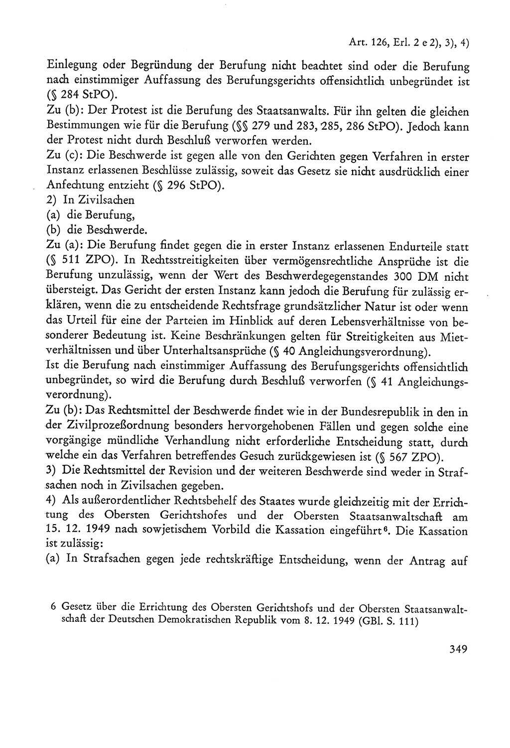 Verfassung der Sowjetischen Besatzungszone (SBZ) Deutschlands [Deutsche Demokratische Republik (DDR)], Text und Kommentar [Bundesrepublik Deutschland (BRD)] 1962, Seite 349 (Verf. SBZ Dtl. DDR Komm. BRD 1962, S. 349)