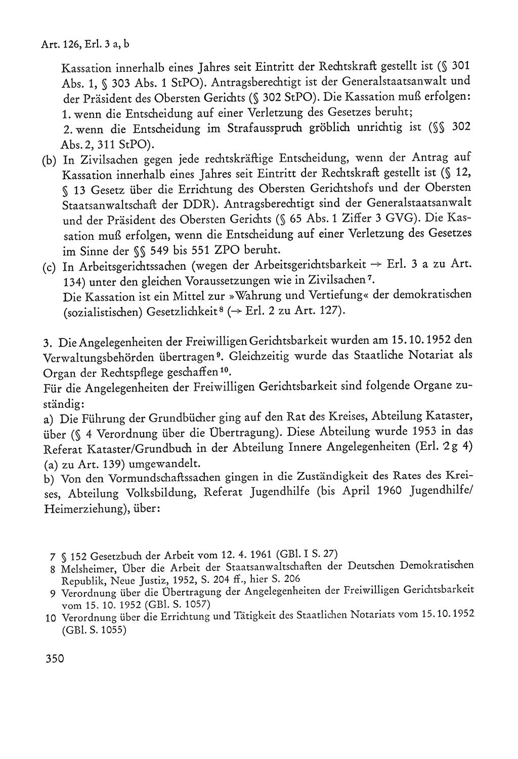 Verfassung der Sowjetischen Besatzungszone (SBZ) Deutschlands [Deutsche Demokratische Republik (DDR)], Text und Kommentar [Bundesrepublik Deutschland (BRD)] 1962, Seite 350 (Verf. SBZ Dtl. DDR Komm. BRD 1962, S. 350)