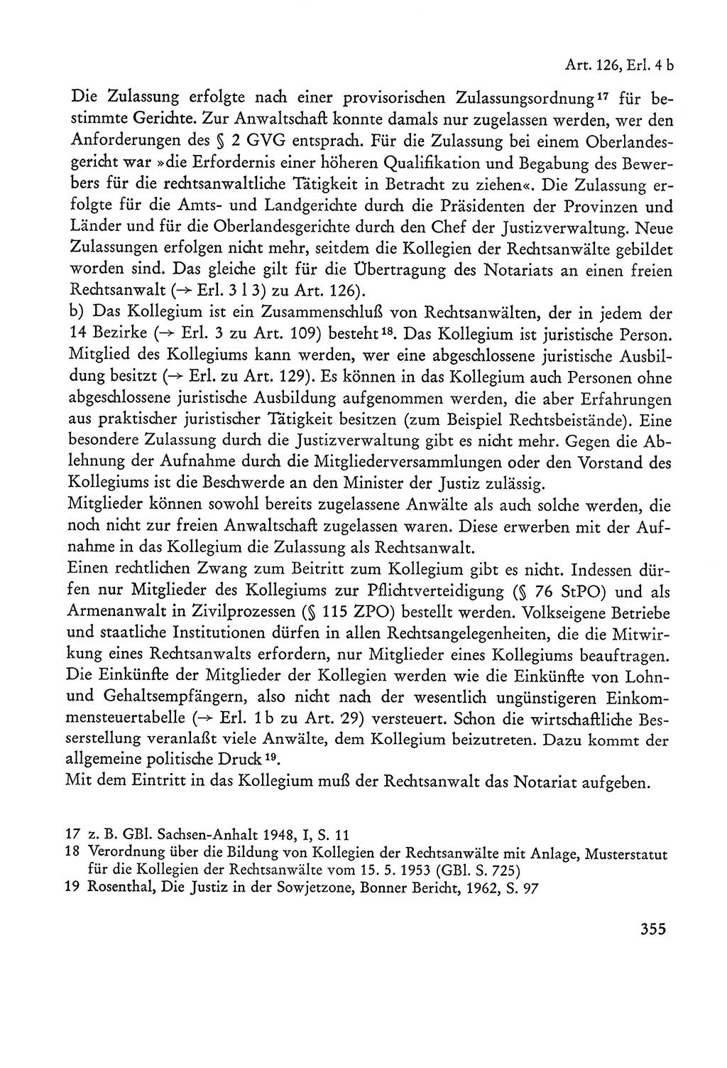 Verfassung der Sowjetischen Besatzungszone (SBZ) Deutschlands [Deutsche Demokratische Republik (DDR)], Text und Kommentar [Bundesrepublik Deutschland (BRD)] 1962, Seite 355 (Verf. SBZ Dtl. DDR Komm. BRD 1962, S. 355)