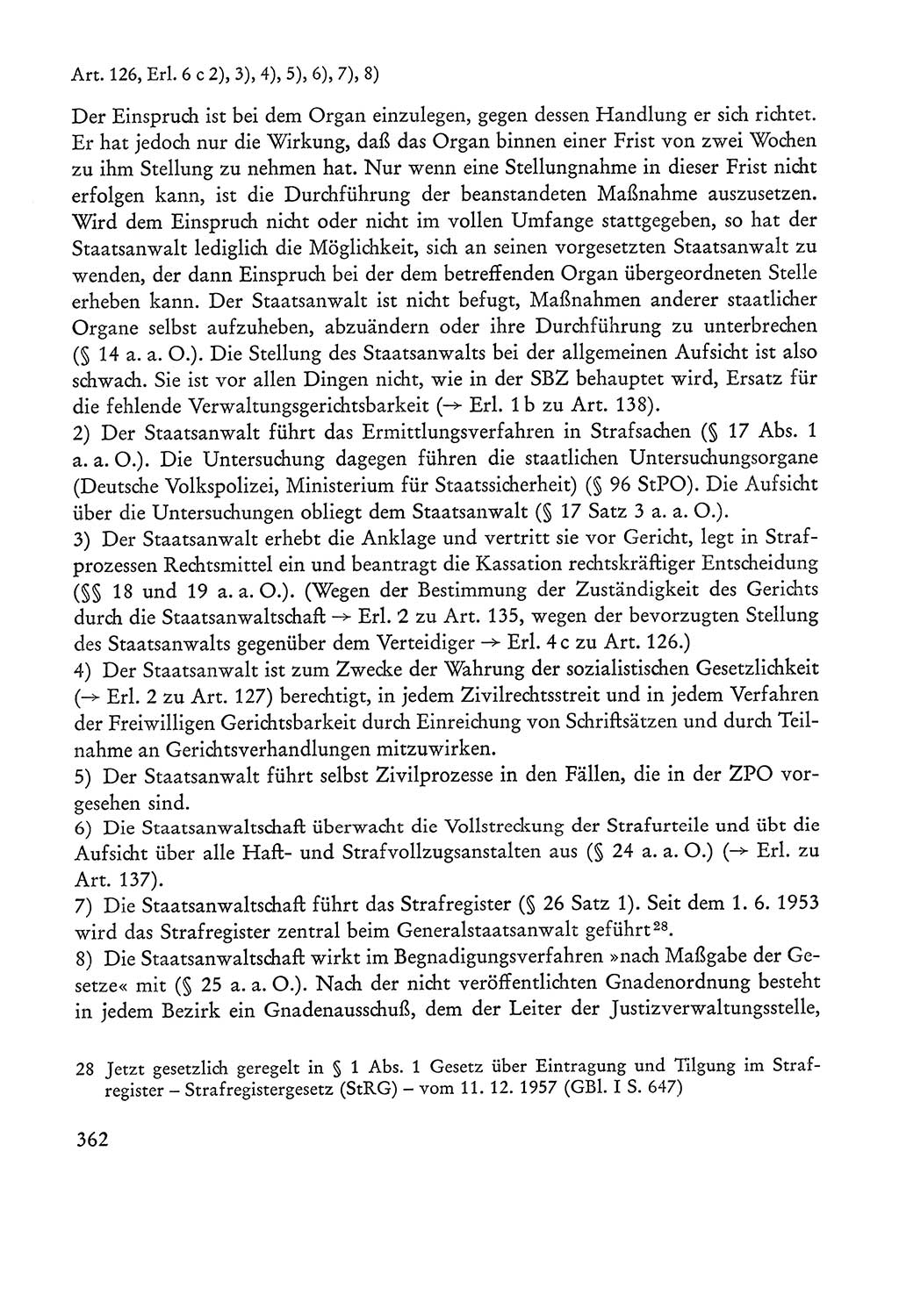 Verfassung der Sowjetischen Besatzungszone (SBZ) Deutschlands [Deutsche Demokratische Republik (DDR)], Text und Kommentar [Bundesrepublik Deutschland (BRD)] 1962, Seite 362 (Verf. SBZ Dtl. DDR Komm. BRD 1962, S. 362)