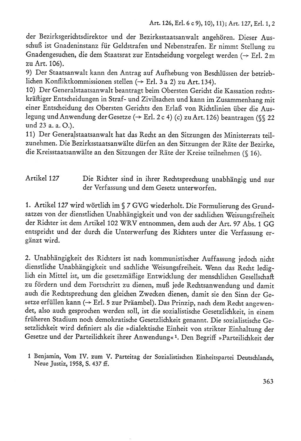 Verfassung der Sowjetischen Besatzungszone (SBZ) Deutschlands [Deutsche Demokratische Republik (DDR)], Text und Kommentar [Bundesrepublik Deutschland (BRD)] 1962, Seite 363 (Verf. SBZ Dtl. DDR Komm. BRD 1962, S. 363)