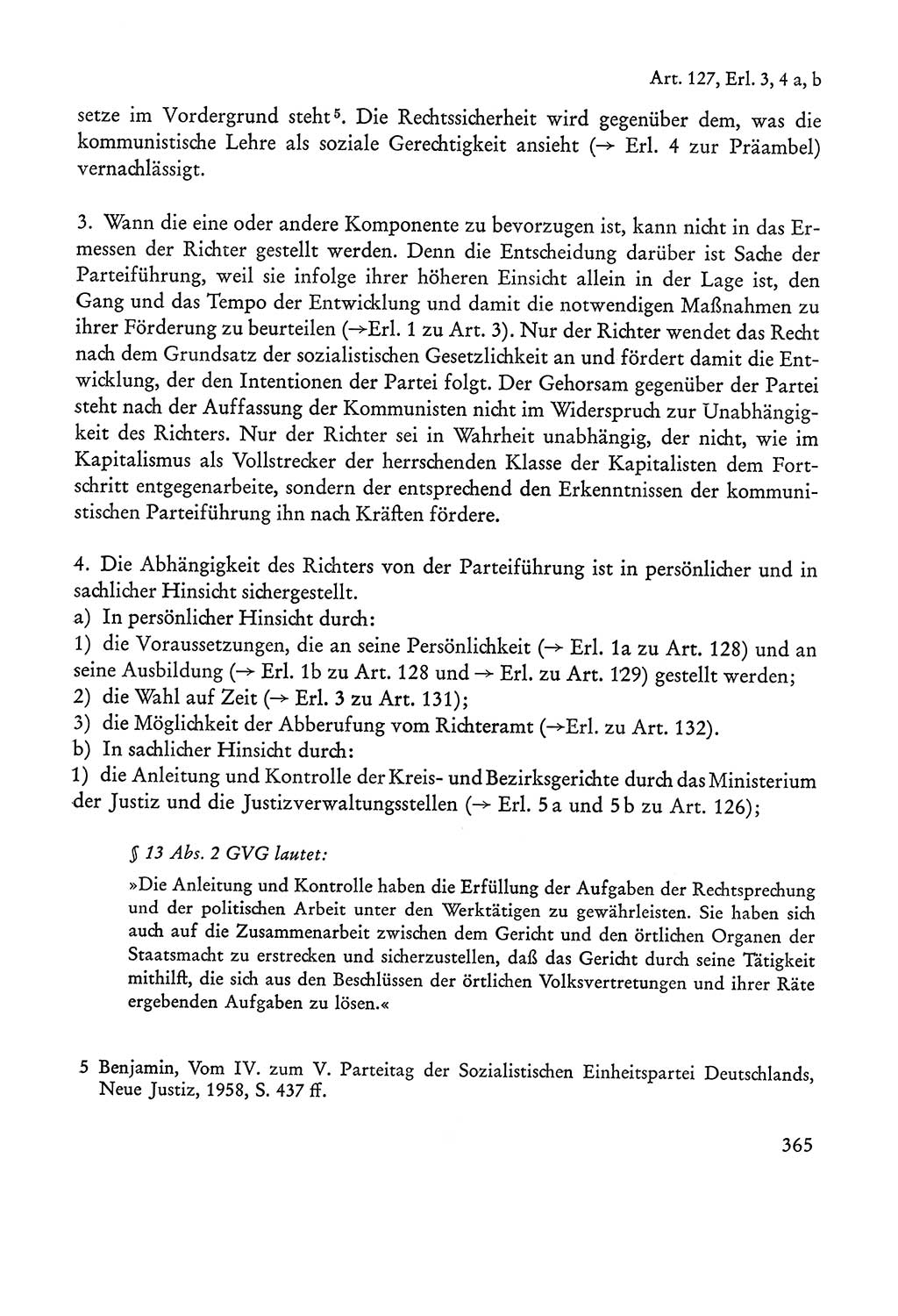Verfassung der Sowjetischen Besatzungszone (SBZ) Deutschlands [Deutsche Demokratische Republik (DDR)], Text und Kommentar [Bundesrepublik Deutschland (BRD)] 1962, Seite 365 (Verf. SBZ Dtl. DDR Komm. BRD 1962, S. 365)