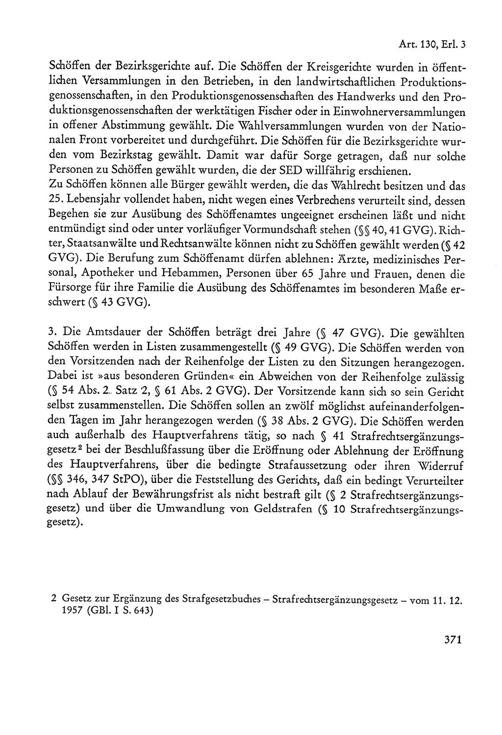 Verfassung der Sowjetischen Besatzungszone (SBZ) Deutschlands [Deutsche Demokratische Republik (DDR)], Text und Kommentar [Bundesrepublik Deutschland (BRD)] 1962, Seite 371 (Verf. SBZ Dtl. DDR Komm. BRD 1962, S. 371)