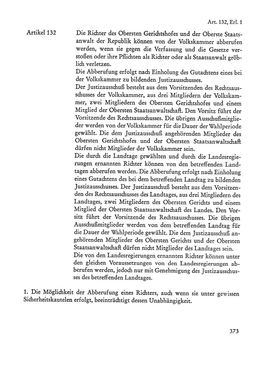 Verfassung der Sowjetischen Besatzungszone (SBZ) Deutschlands [Deutsche Demokratische Republik (DDR)], Text und Kommentar [Bundesrepublik Deutschland (BRD)] 1962, Seite 373 (Verf. SBZ Dtl. DDR Komm. BRD 1962, S. 373)