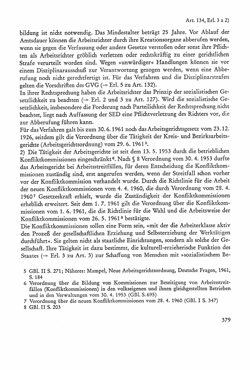 Verfassung der Sowjetischen Besatzungszone (SBZ) Deutschlands [Deutsche Demokratische Republik (DDR)], Text und Kommentar [Bundesrepublik Deutschland (BRD)] 1962, Seite 379 (Verf. SBZ Dtl. DDR Komm. BRD 1962, S. 379)