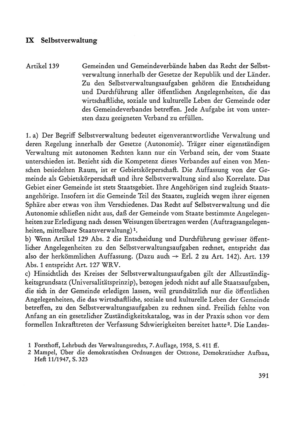 Verfassung der Sowjetischen Besatzungszone (SBZ) Deutschlands [Deutsche Demokratische Republik (DDR)], Text und Kommentar [Bundesrepublik Deutschland (BRD)] 1962, Seite 391 (Verf. SBZ Dtl. DDR Komm. BRD 1962, S. 391)