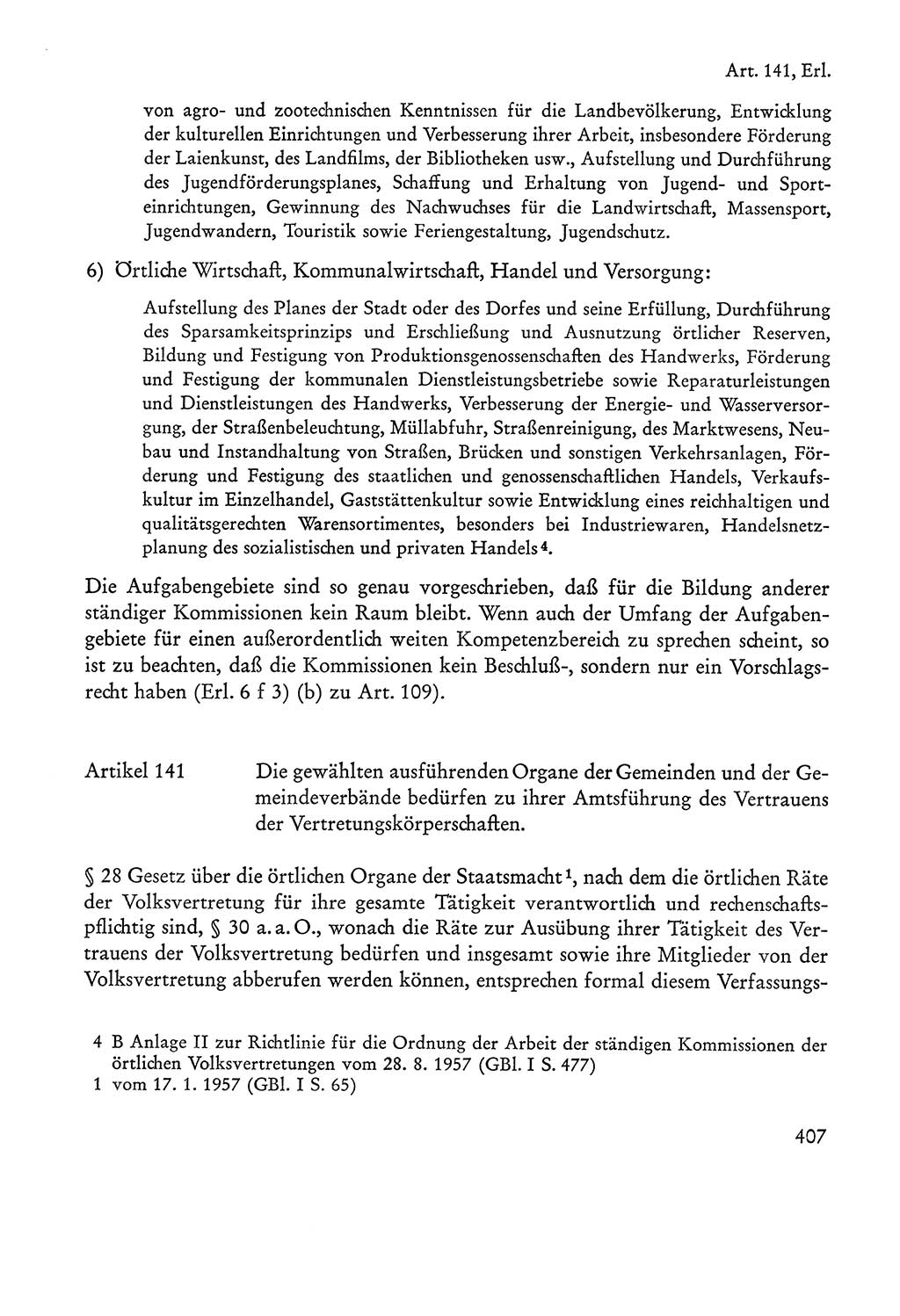 Verfassung der Sowjetischen Besatzungszone (SBZ) Deutschlands [Deutsche Demokratische Republik (DDR)], Text und Kommentar [Bundesrepublik Deutschland (BRD)] 1962, Seite 407 (Verf. SBZ Dtl. DDR Komm. BRD 1962, S. 407)