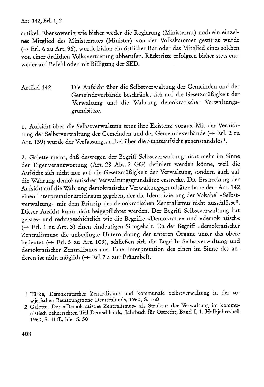 Verfassung der Sowjetischen Besatzungszone (SBZ) Deutschlands [Deutsche Demokratische Republik (DDR)], Text und Kommentar [Bundesrepublik Deutschland (BRD)] 1962, Seite 408 (Verf. SBZ Dtl. DDR Komm. BRD 1962, S. 408)