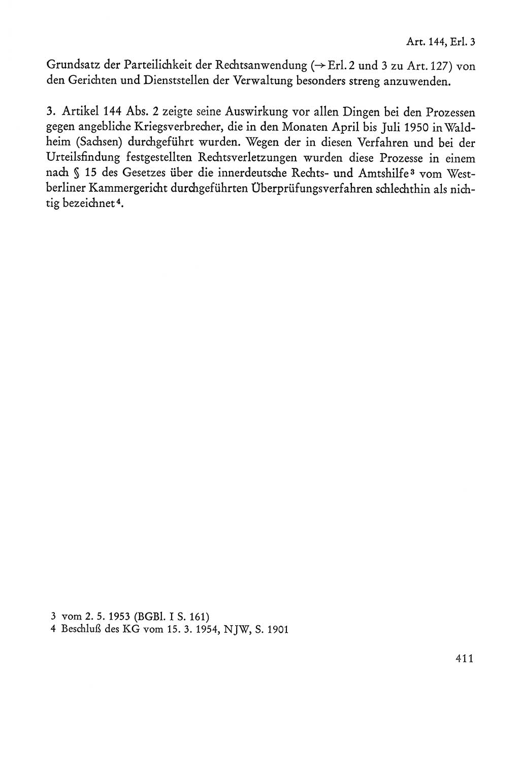 Verfassung der Sowjetischen Besatzungszone (SBZ) Deutschlands [Deutsche Demokratische Republik (DDR)], Text und Kommentar [Bundesrepublik Deutschland (BRD)] 1962, Seite 411 (Verf. SBZ Dtl. DDR Komm. BRD 1962, S. 411)