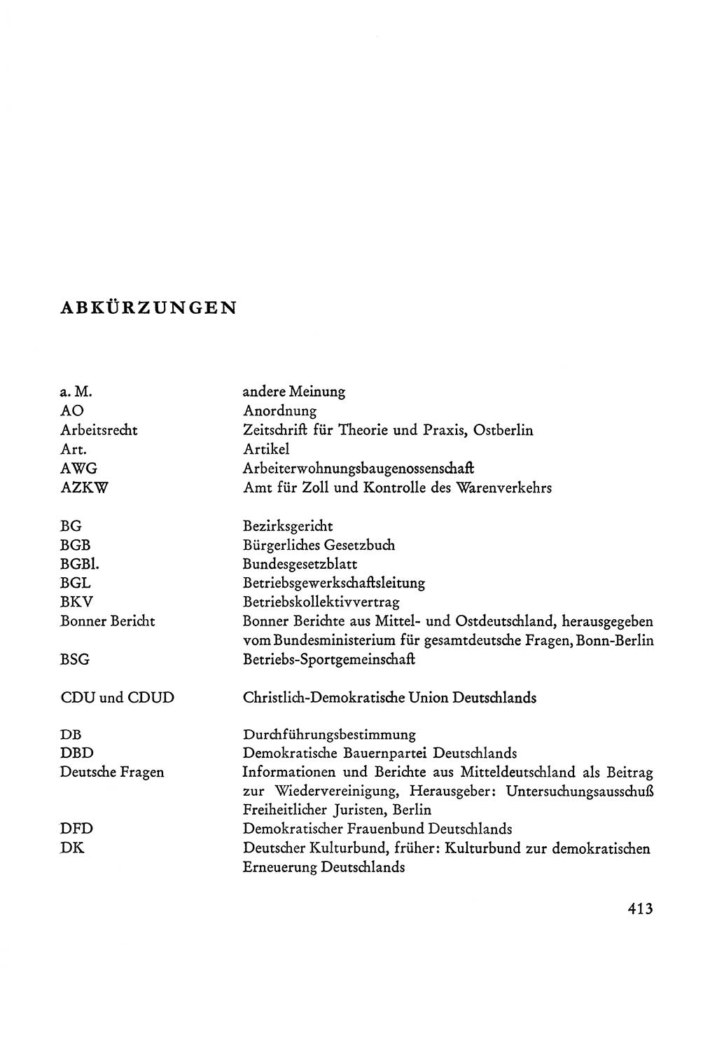 Verfassung der Sowjetischen Besatzungszone (SBZ) Deutschlands [Deutsche Demokratische Republik (DDR)], Text und Kommentar [Bundesrepublik Deutschland (BRD)] 1962, Seite 413 (Verf. SBZ Dtl. DDR Komm. BRD 1962, S. 413)