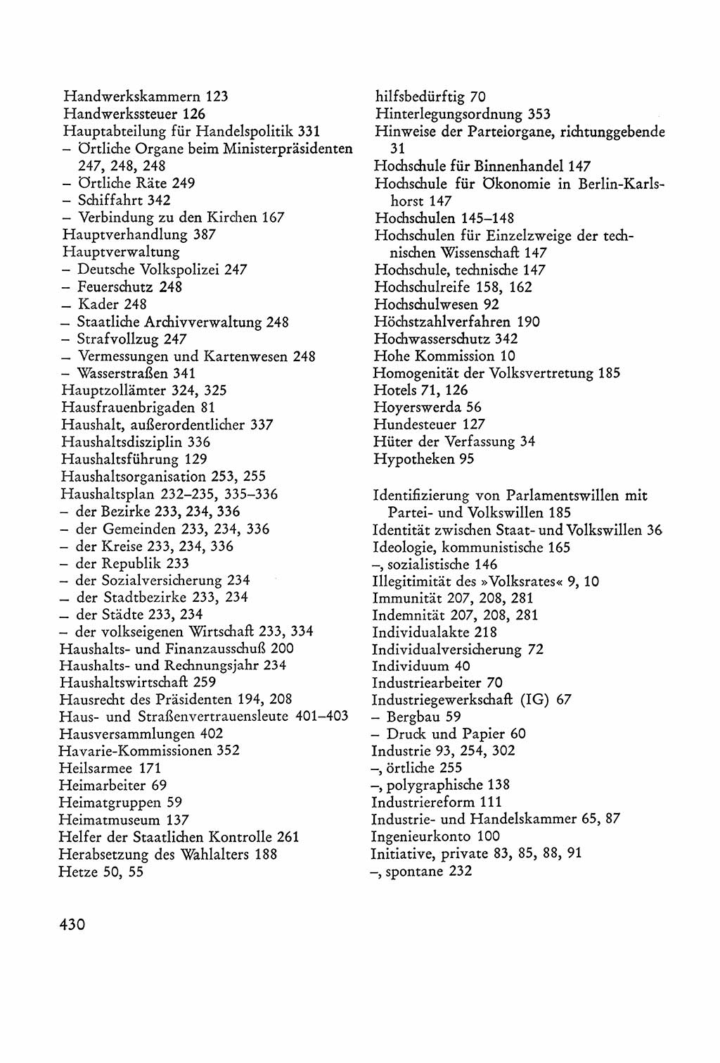 Verfassung der Sowjetischen Besatzungszone (SBZ) Deutschlands [Deutsche Demokratische Republik (DDR)], Text und Kommentar [Bundesrepublik Deutschland (BRD)] 1962, Seite 430 (Verf. SBZ Dtl. DDR Komm. BRD 1962, S. 430)