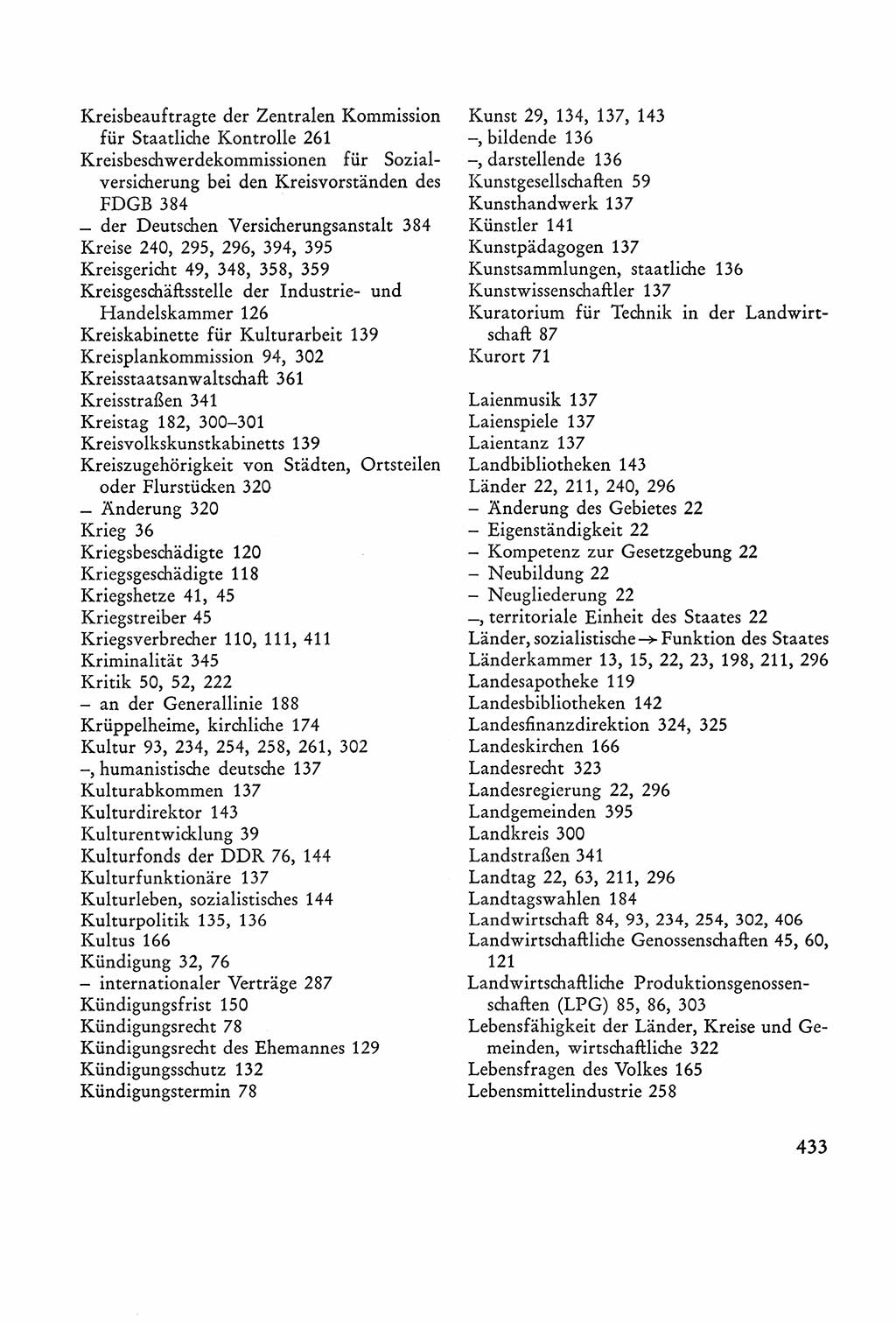 Verfassung der Sowjetischen Besatzungszone (SBZ) Deutschlands [Deutsche Demokratische Republik (DDR)], Text und Kommentar [Bundesrepublik Deutschland (BRD)] 1962, Seite 433 (Verf. SBZ Dtl. DDR Komm. BRD 1962, S. 433)