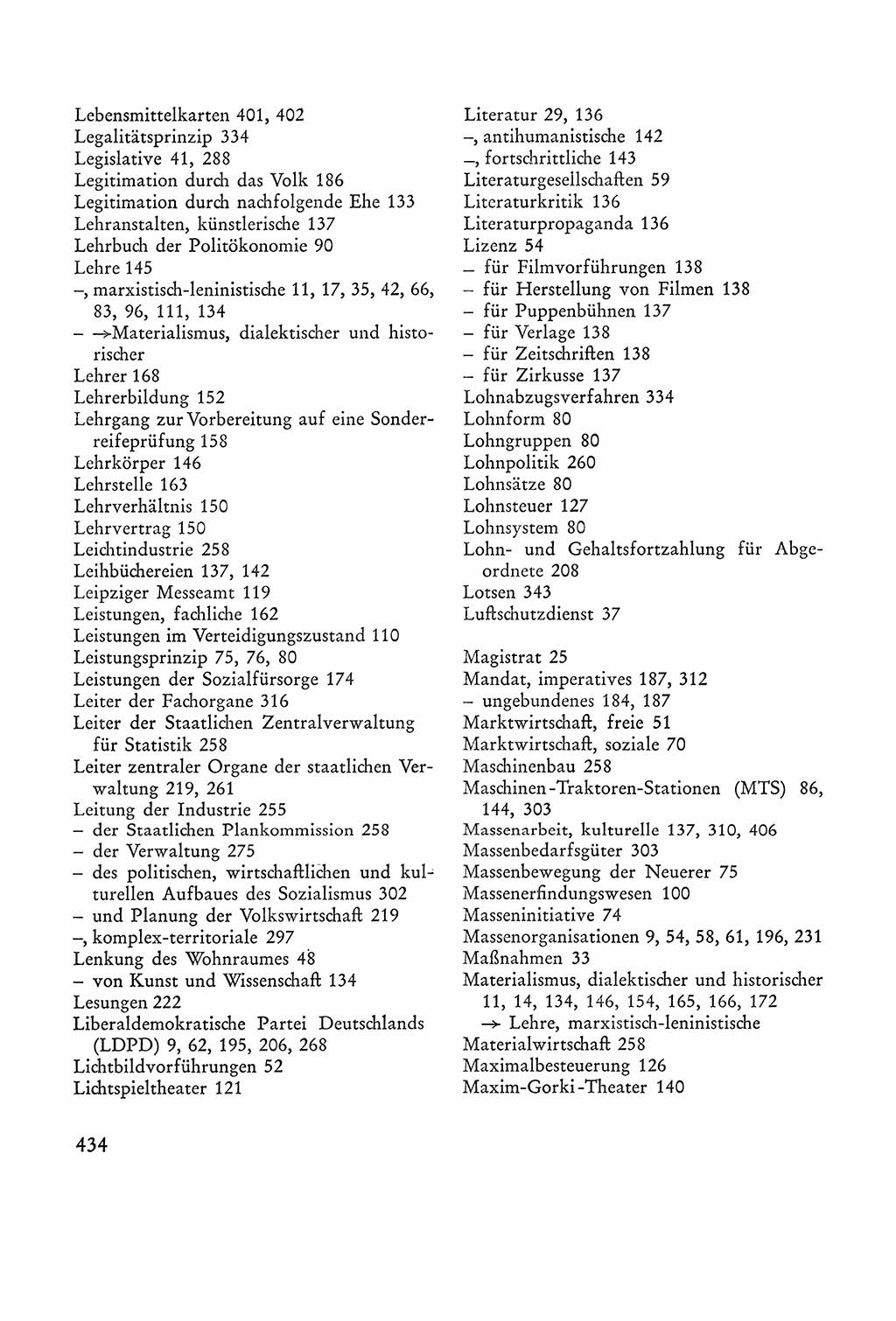 Verfassung der Sowjetischen Besatzungszone (SBZ) Deutschlands [Deutsche Demokratische Republik (DDR)], Text und Kommentar [Bundesrepublik Deutschland (BRD)] 1962, Seite 434 (Verf. SBZ Dtl. DDR Komm. BRD 1962, S. 434)