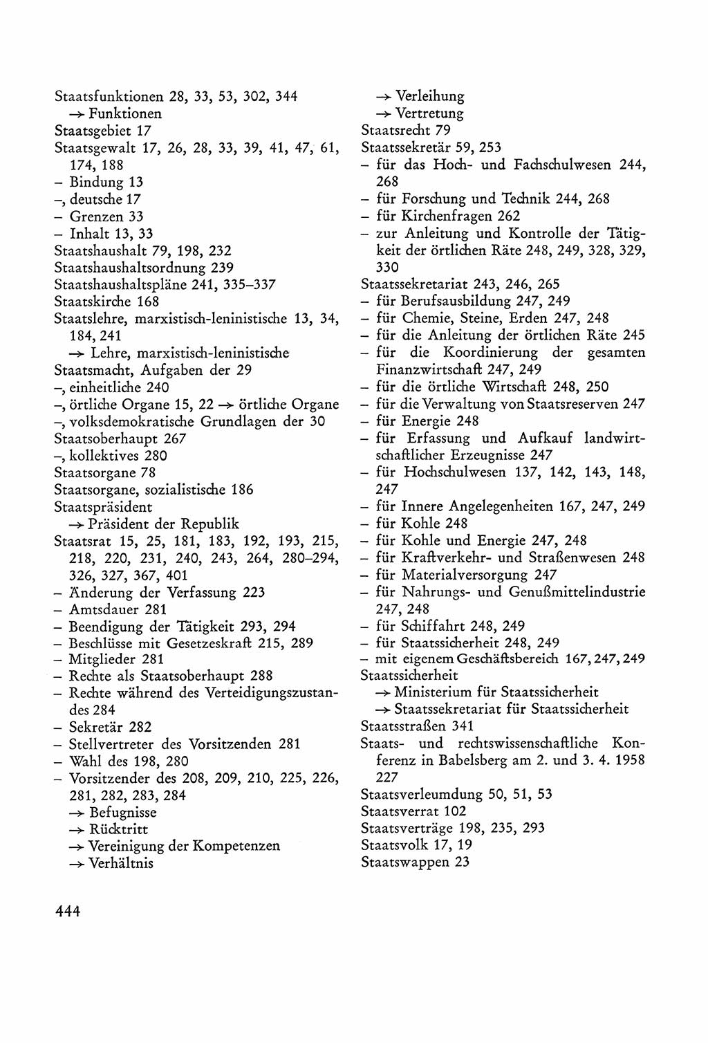 Verfassung der Sowjetischen Besatzungszone (SBZ) Deutschlands [Deutsche Demokratische Republik (DDR)], Text und Kommentar [Bundesrepublik Deutschland (BRD)] 1962, Seite 444 (Verf. SBZ Dtl. DDR Komm. BRD 1962, S. 444)