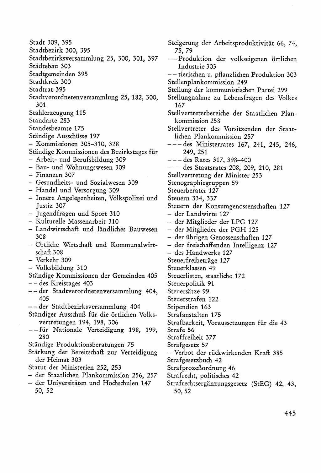 Verfassung der Sowjetischen Besatzungszone (SBZ) Deutschlands [Deutsche Demokratische Republik (DDR)], Text und Kommentar [Bundesrepublik Deutschland (BRD)] 1962, Seite 445 (Verf. SBZ Dtl. DDR Komm. BRD 1962, S. 445)