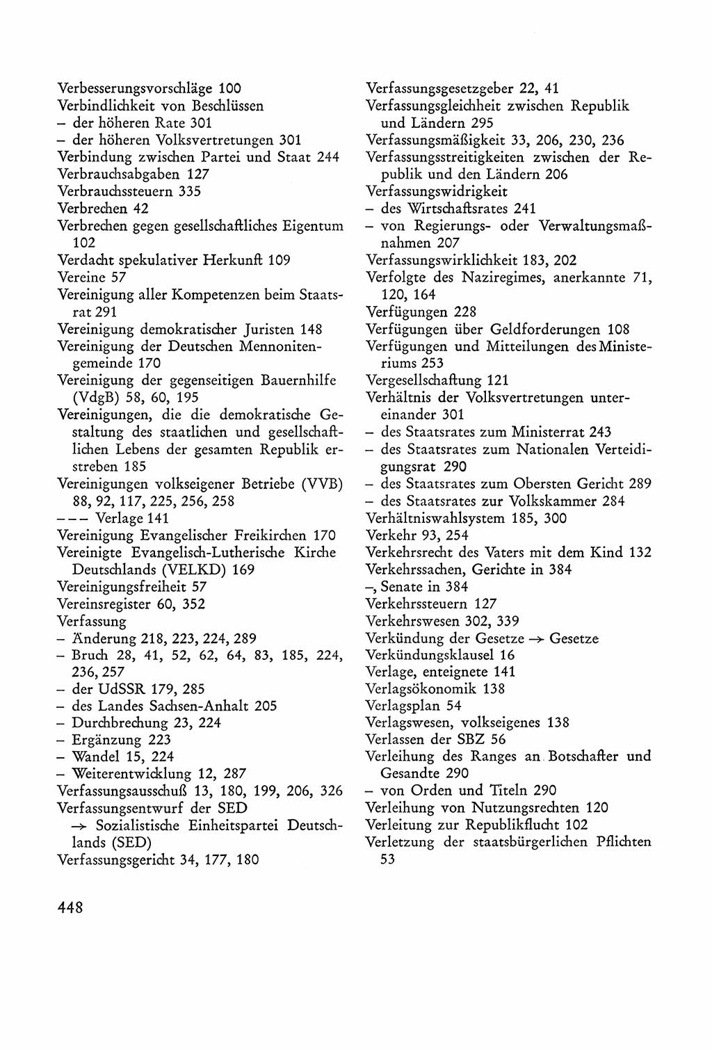 Verfassung der Sowjetischen Besatzungszone (SBZ) Deutschlands [Deutsche Demokratische Republik (DDR)], Text und Kommentar [Bundesrepublik Deutschland (BRD)] 1962, Seite 448 (Verf. SBZ Dtl. DDR Komm. BRD 1962, S. 448)