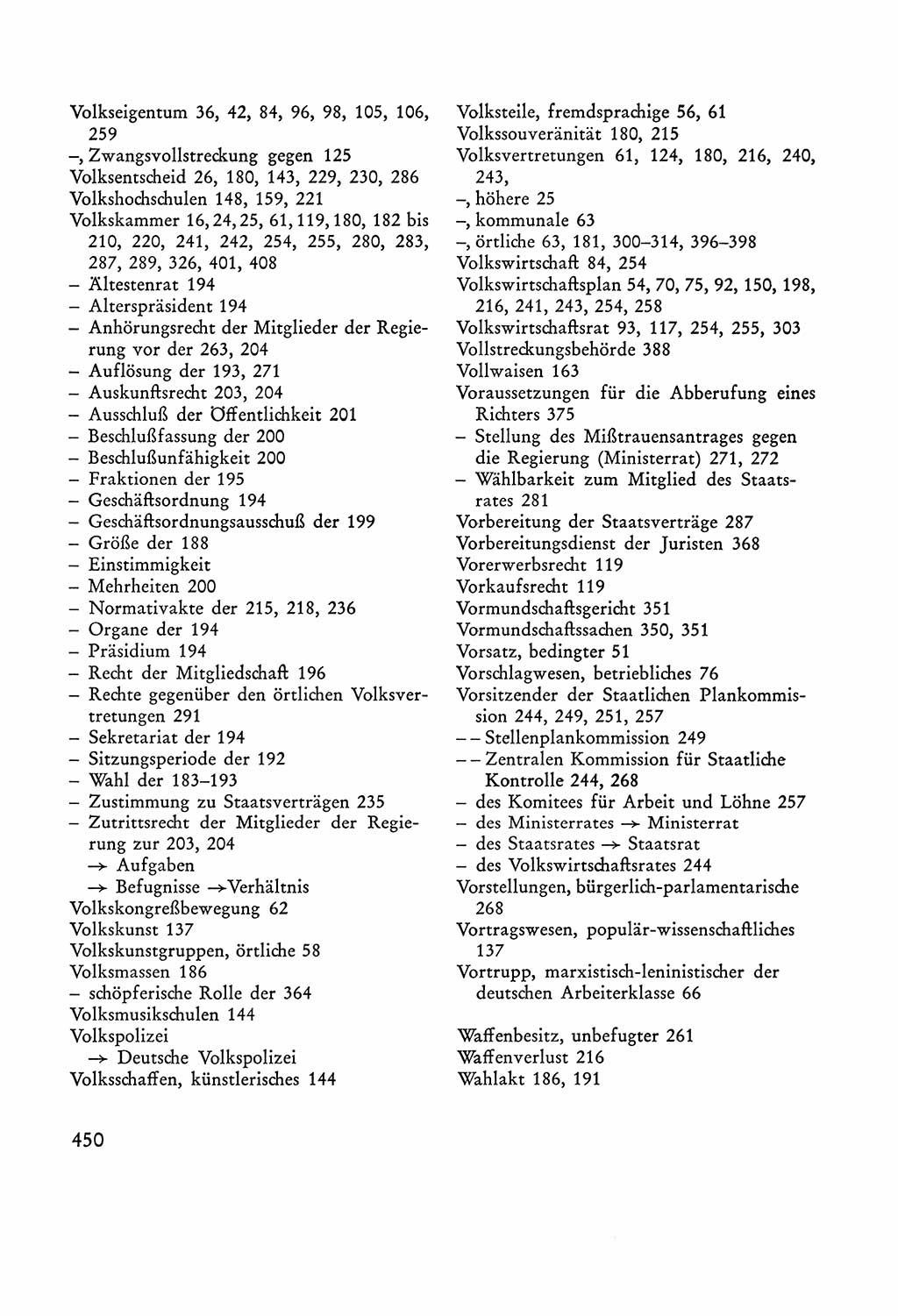Verfassung der Sowjetischen Besatzungszone (SBZ) Deutschlands [Deutsche Demokratische Republik (DDR)], Text und Kommentar [Bundesrepublik Deutschland (BRD)] 1962, Seite 450 (Verf. SBZ Dtl. DDR Komm. BRD 1962, S. 450)