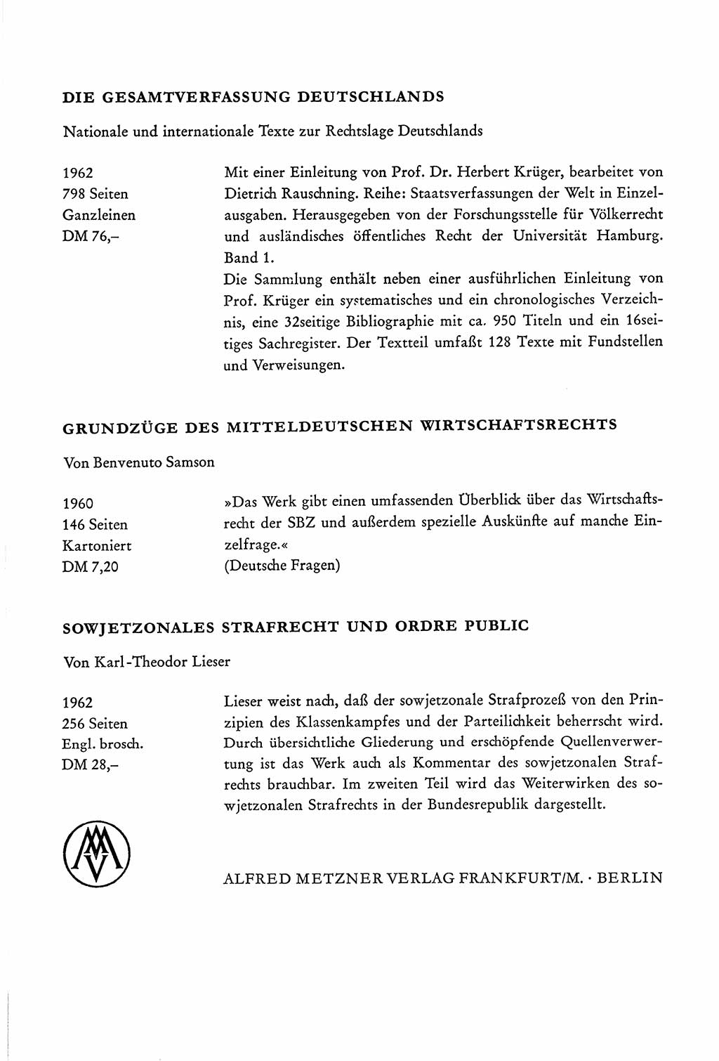 Verfassung der Sowjetischen Besatzungszone (SBZ) Deutschlands [Deutsche Demokratische Republik (DDR)], Text und Kommentar [Bundesrepublik Deutschland (BRD)] 1962, Seite 455 (Verf. SBZ Dtl. DDR Komm. BRD 1962, S. 455)