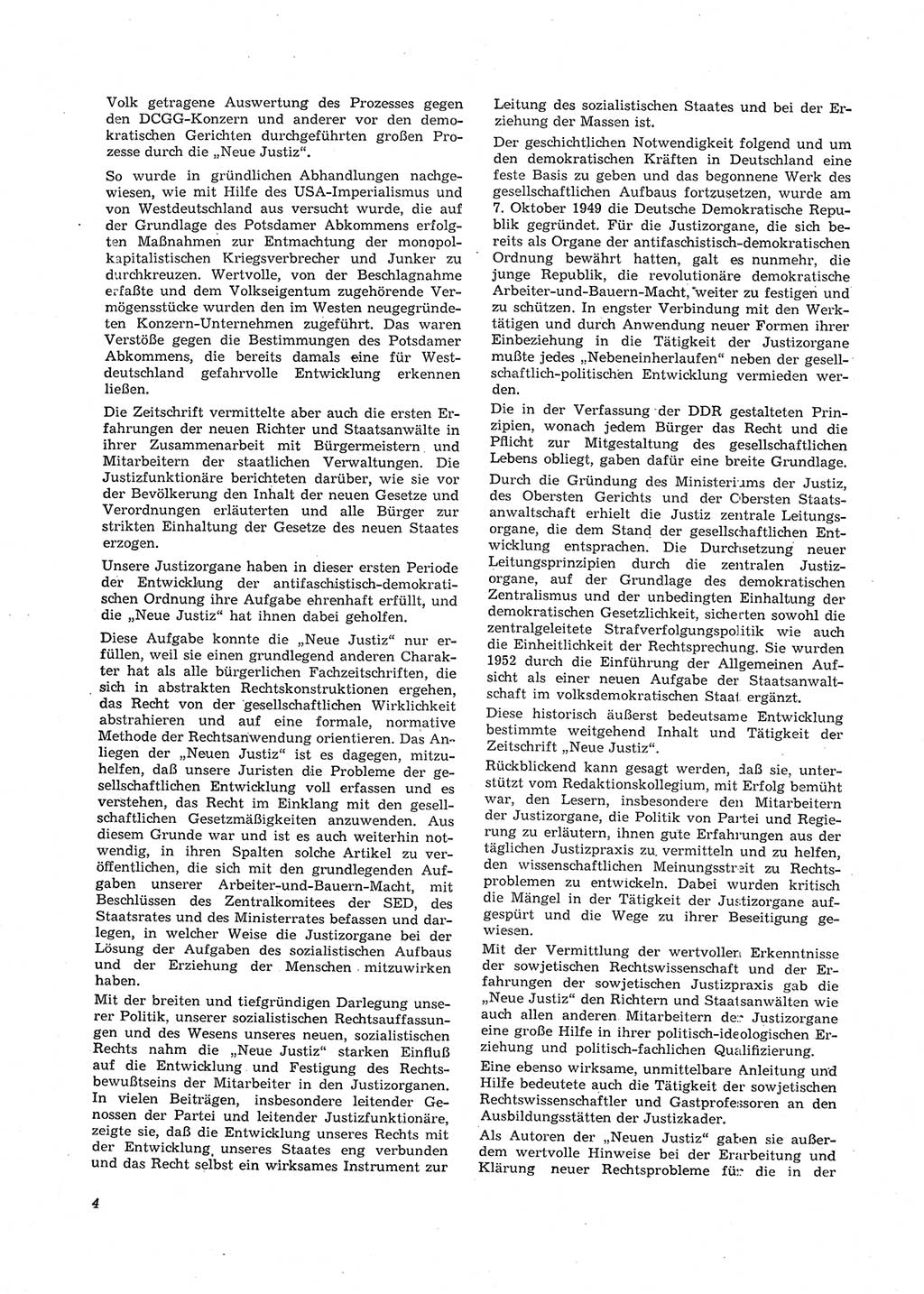 Neue Justiz (NJ), Zeitschrift für Recht und Rechtswissenschaft [Deutsche Demokratische Republik (DDR)], 16. Jahrgang 1962, Seite 4 (NJ DDR 1962, S. 4)