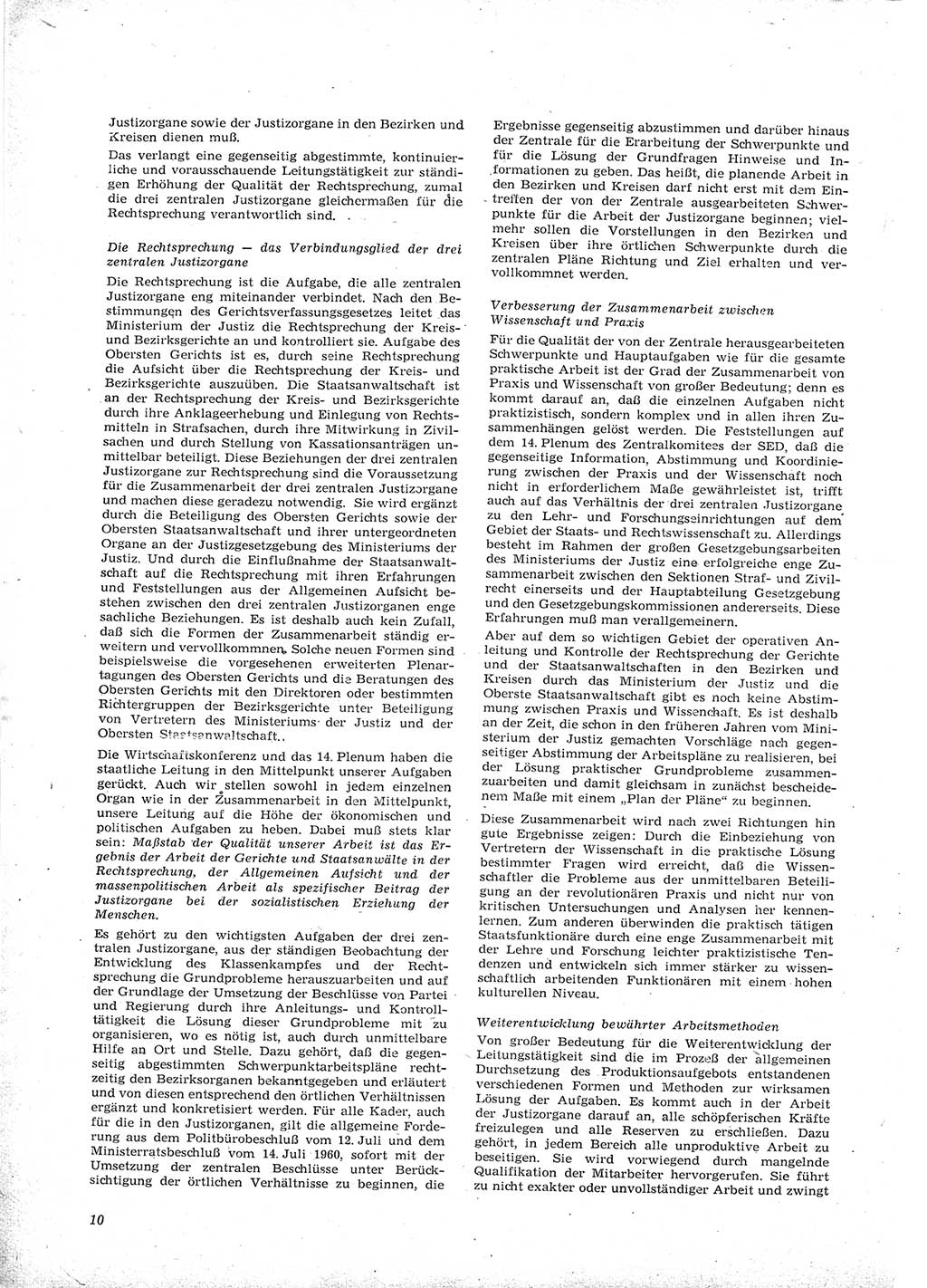 Neue Justiz (NJ), Zeitschrift für Recht und Rechtswissenschaft [Deutsche Demokratische Republik (DDR)], 16. Jahrgang 1962, Seite 10 (NJ DDR 1962, S. 10)