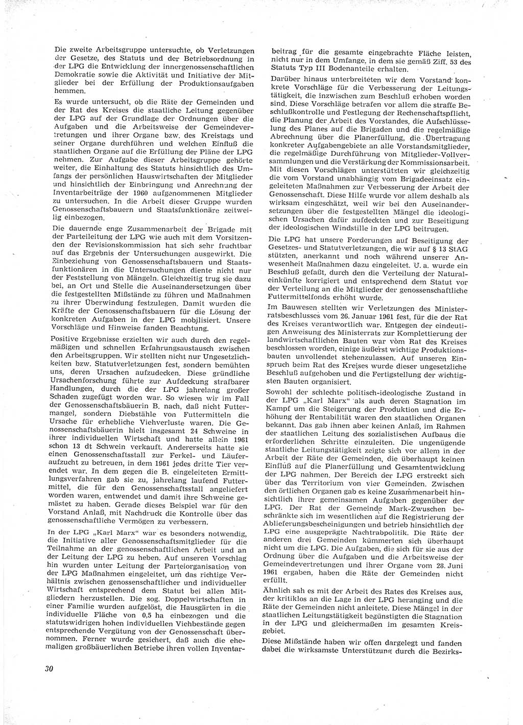 Neue Justiz (NJ), Zeitschrift für Recht und Rechtswissenschaft [Deutsche Demokratische Republik (DDR)], 16. Jahrgang 1962, Seite 30 (NJ DDR 1962, S. 30)