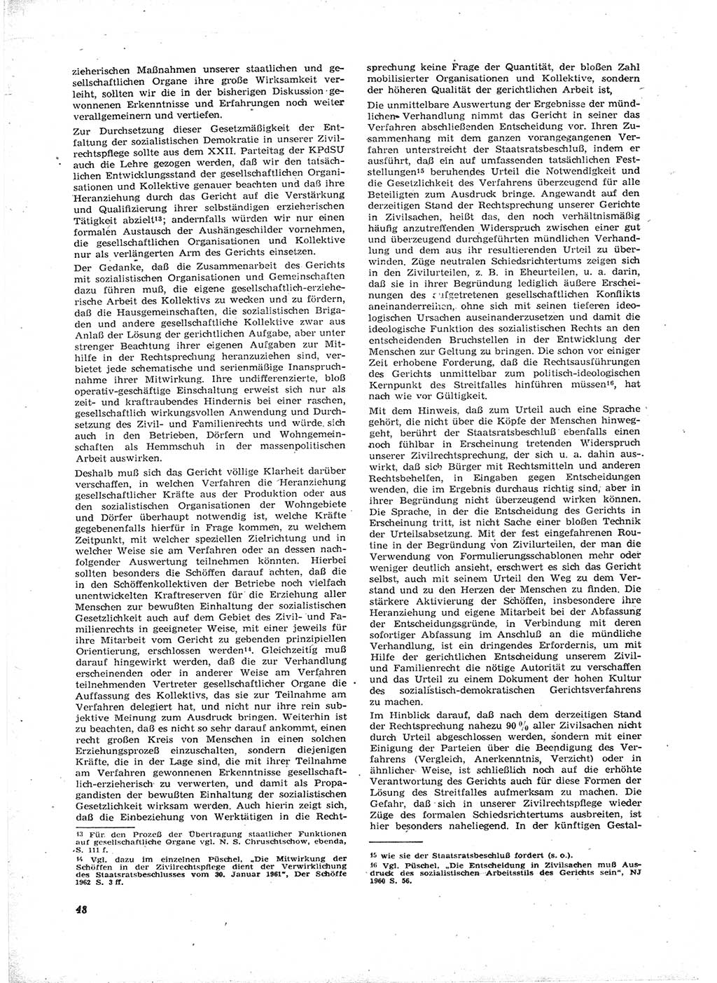 Neue Justiz (NJ), Zeitschrift für Recht und Rechtswissenschaft [Deutsche Demokratische Republik (DDR)], 16. Jahrgang 1962, Seite 48 (NJ DDR 1962, S. 48)