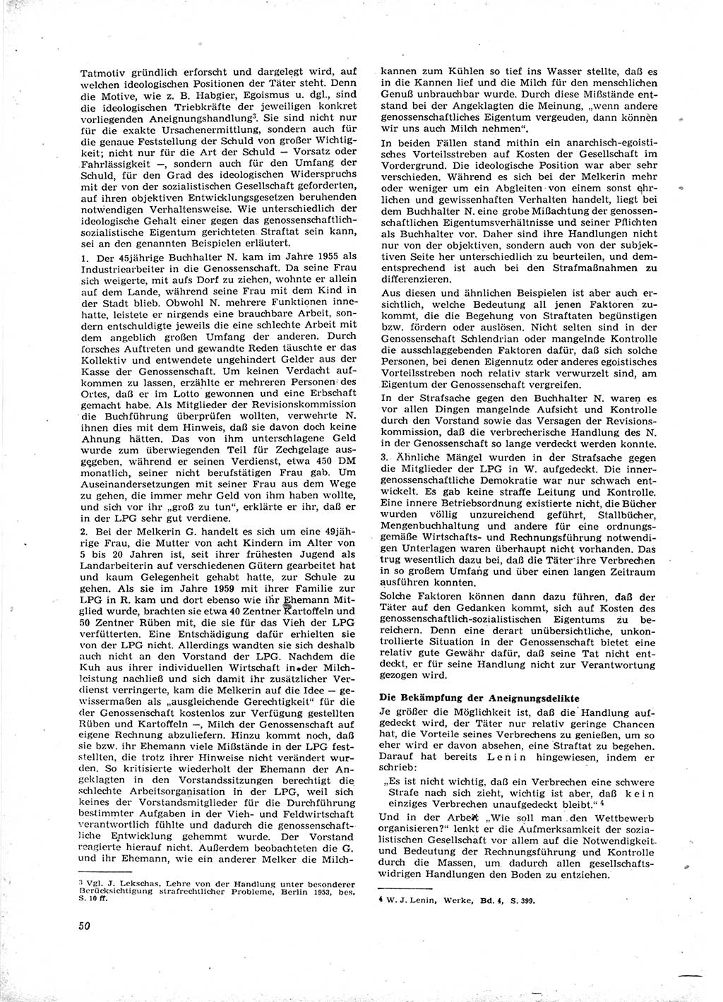 Neue Justiz (NJ), Zeitschrift für Recht und Rechtswissenschaft [Deutsche Demokratische Republik (DDR)], 16. Jahrgang 1962, Seite 50 (NJ DDR 1962, S. 50)