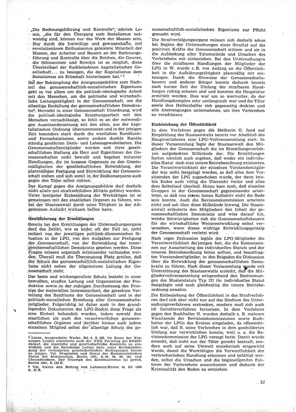 Neue Justiz (NJ), Zeitschrift für Recht und Rechtswissenschaft [Deutsche Demokratische Republik (DDR)], 16. Jahrgang 1962, Seite 51 (NJ DDR 1962, S. 51)