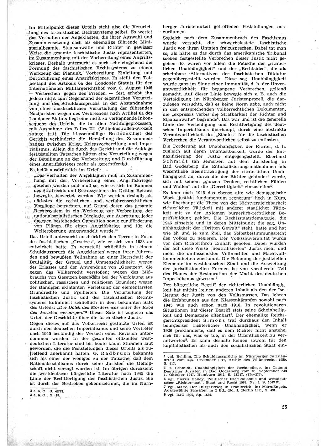 Neue Justiz (NJ), Zeitschrift für Recht und Rechtswissenschaft [Deutsche Demokratische Republik (DDR)], 16. Jahrgang 1962, Seite 55 (NJ DDR 1962, S. 55)