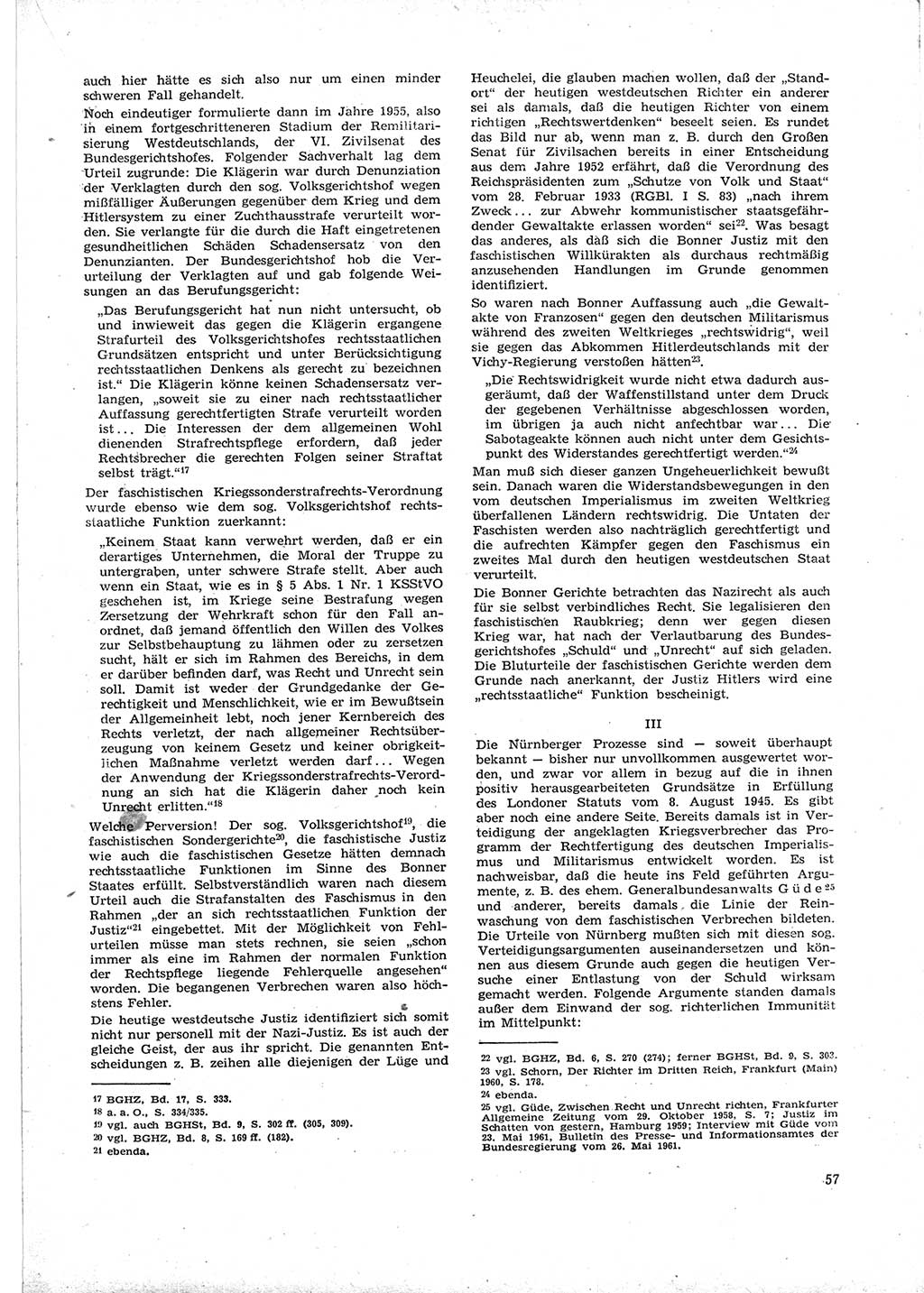 Neue Justiz (NJ), Zeitschrift für Recht und Rechtswissenschaft [Deutsche Demokratische Republik (DDR)], 16. Jahrgang 1962, Seite 57 (NJ DDR 1962, S. 57)