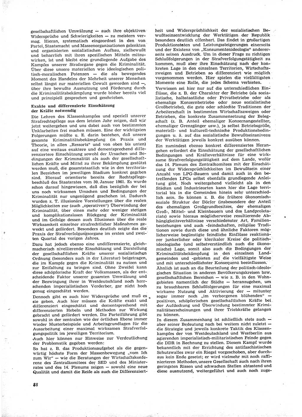 Neue Justiz (NJ), Zeitschrift für Recht und Rechtswissenschaft [Deutsche Demokratische Republik (DDR)], 16. Jahrgang 1962, Seite 88 (NJ DDR 1962, S. 88)