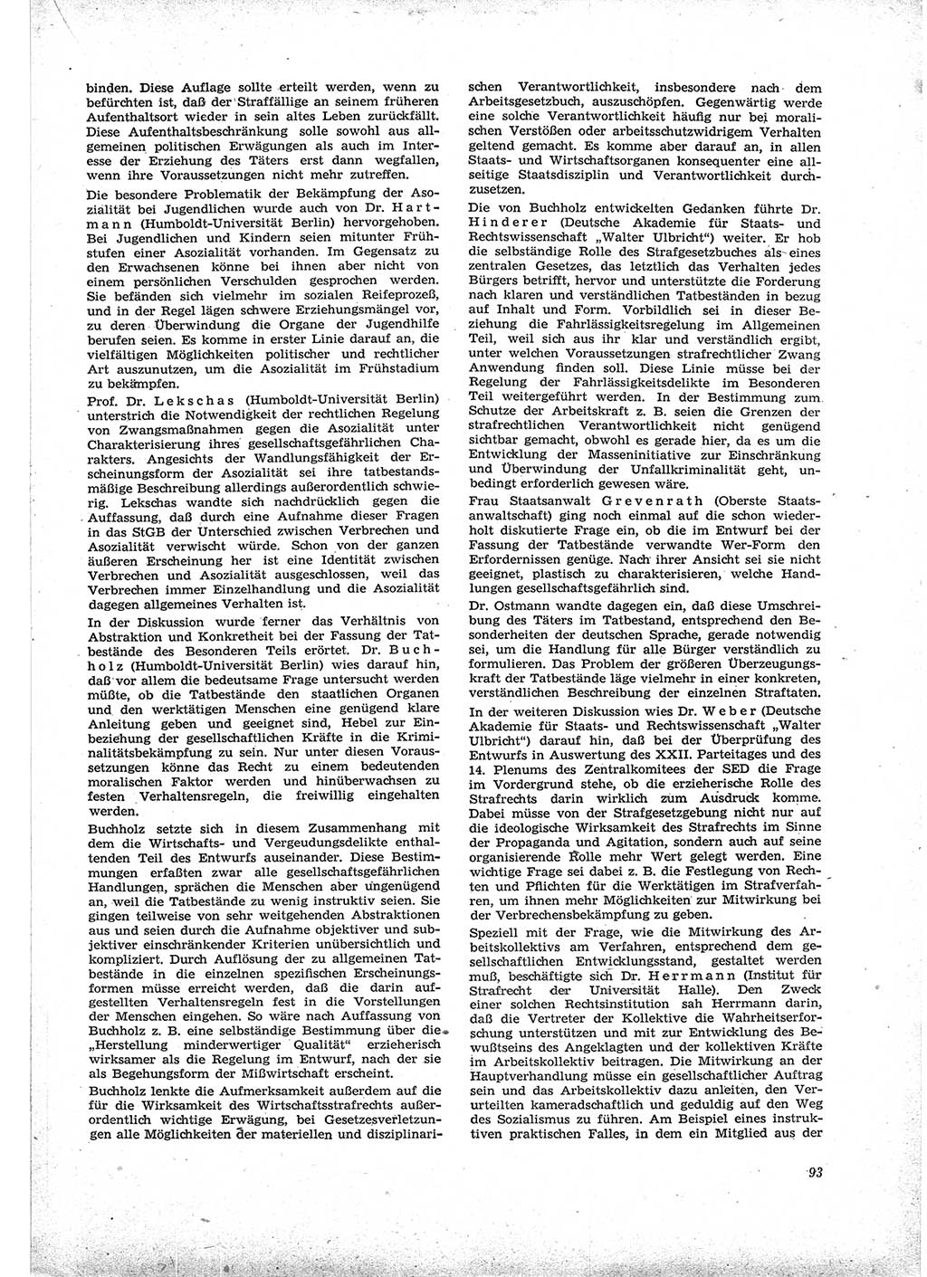 Neue Justiz (NJ), Zeitschrift für Recht und Rechtswissenschaft [Deutsche Demokratische Republik (DDR)], 16. Jahrgang 1962, Seite 93 (NJ DDR 1962, S. 93)