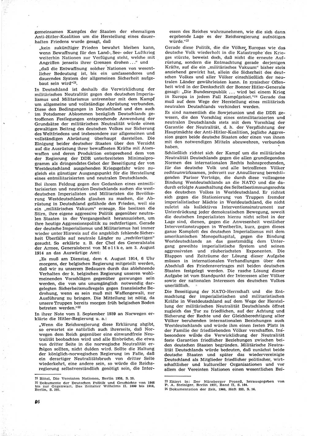 Neue Justiz (NJ), Zeitschrift für Recht und Rechtswissenschaft [Deutsche Demokratische Republik (DDR)], 16. Jahrgang 1962, Seite 96 (NJ DDR 1962, S. 96)