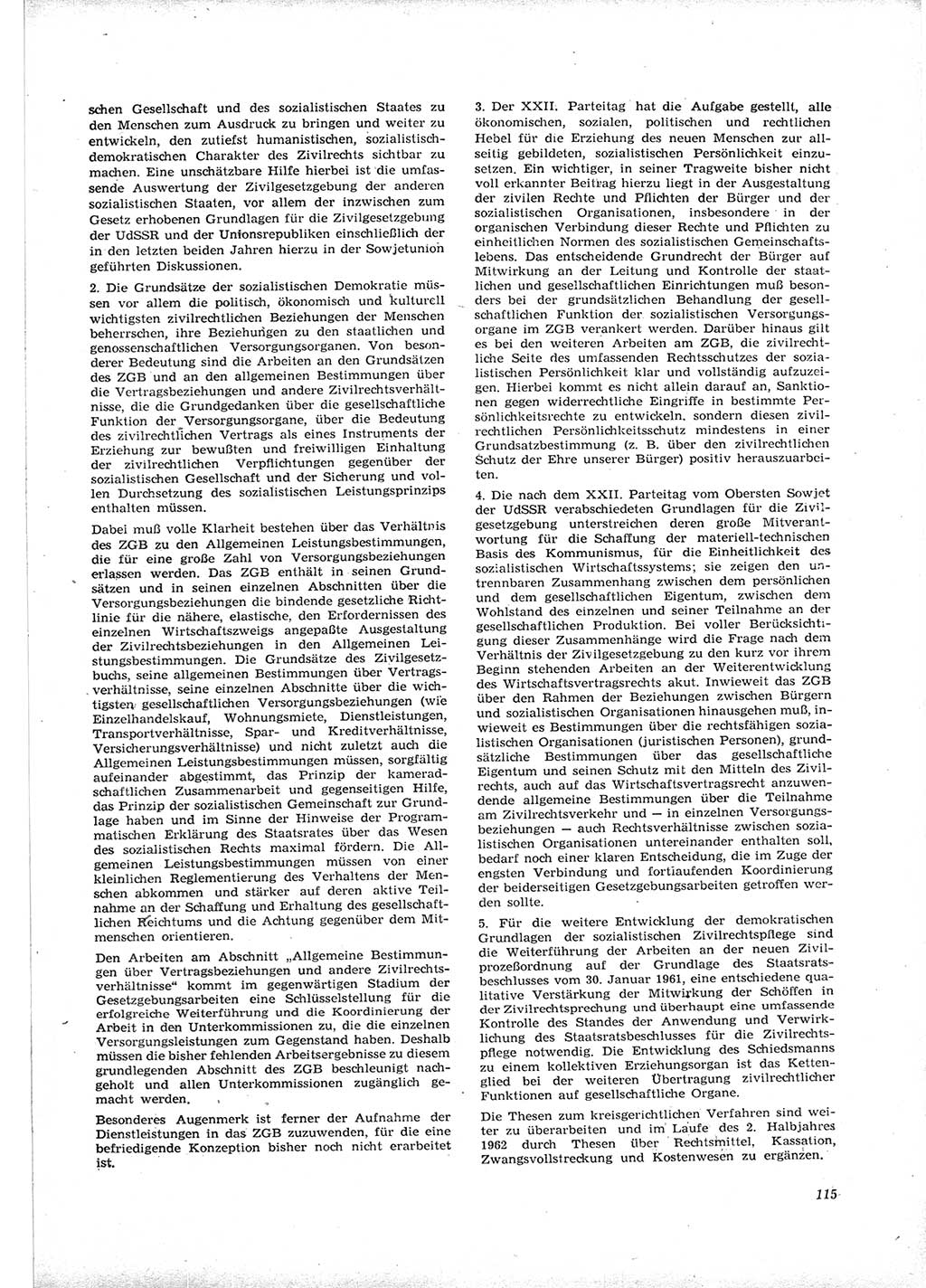 Neue Justiz (NJ), Zeitschrift für Recht und Rechtswissenschaft [Deutsche Demokratische Republik (DDR)], 16. Jahrgang 1962, Seite 115 (NJ DDR 1962, S. 115)